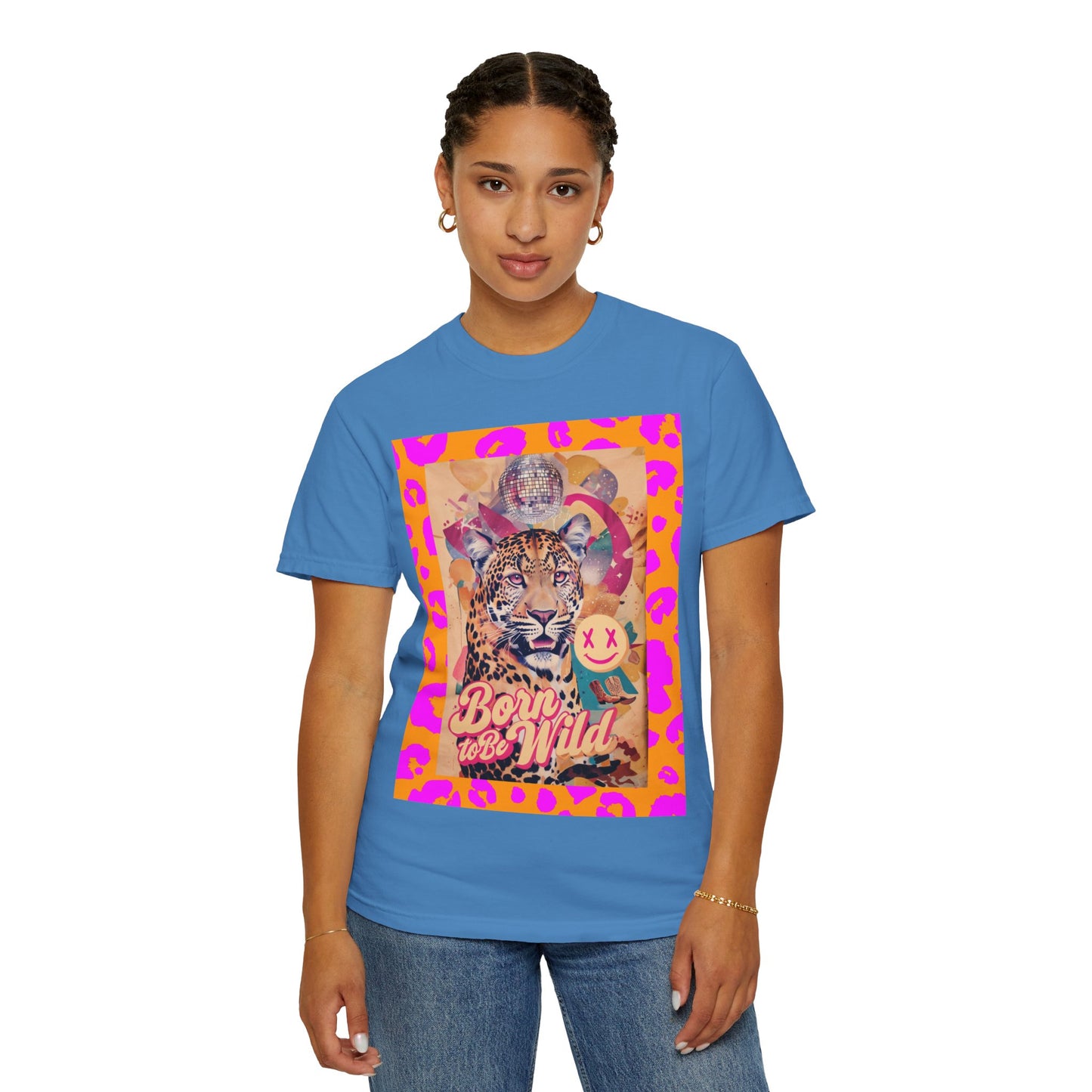 Bold Graphic T-Shirt: Born to Be Wild, Unisex Cotton Tee, Animal Lover Gift, Wild Spirit Apparel, Trendy Casual Wear, Unique Artist Design
