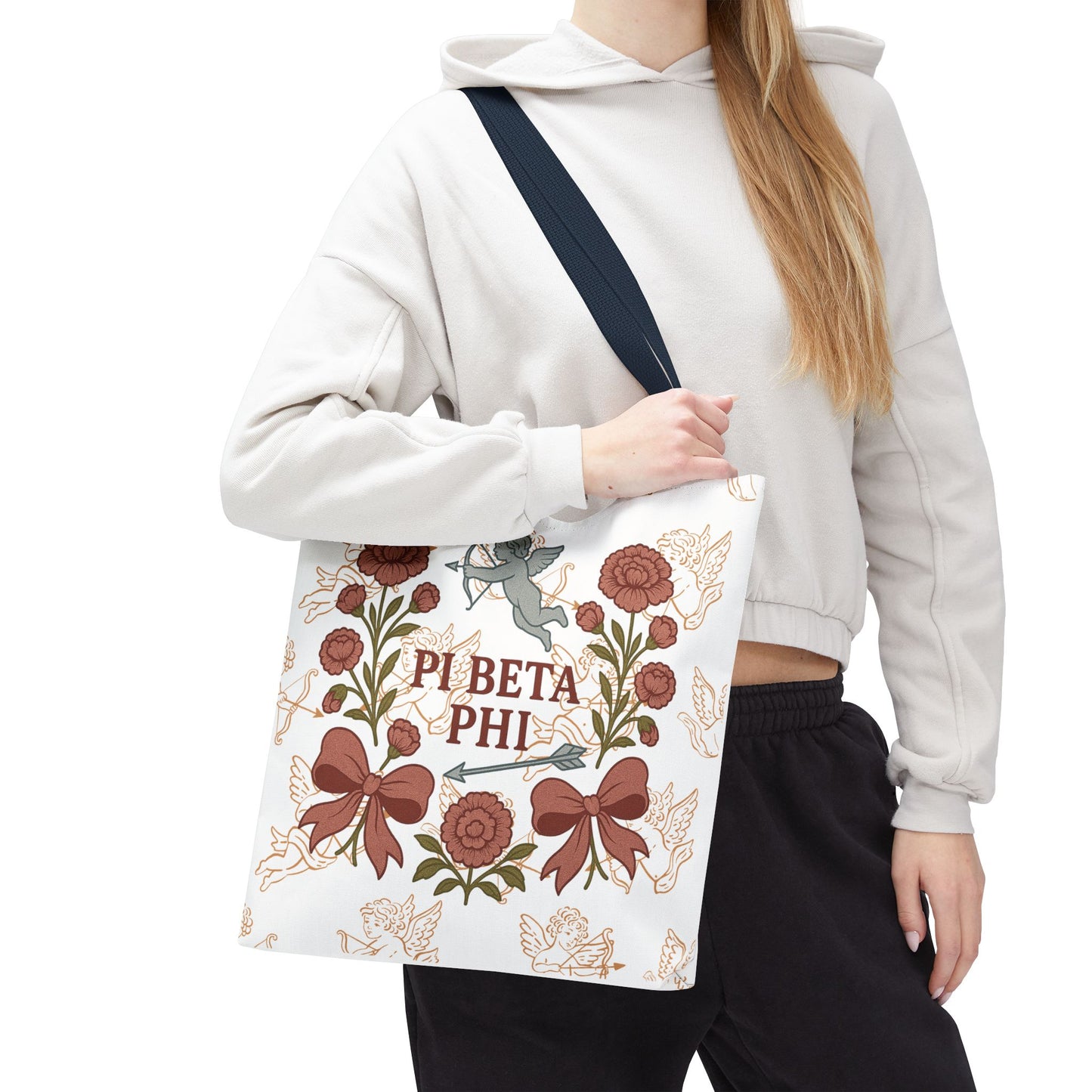 Floral Pi Phi Sorority Tote Bag