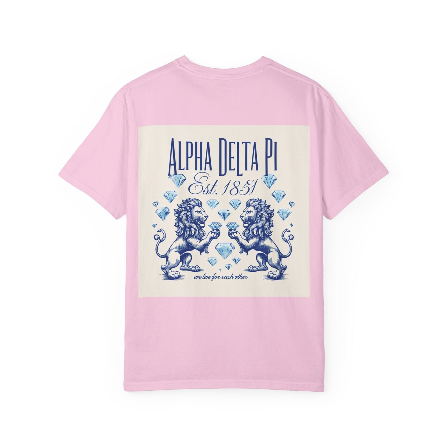 Alpha Delta Pi T-Shirt, Sorority Shirt, College Apparel, Greek Life Gift, Unisex Garment-Dyed Tee