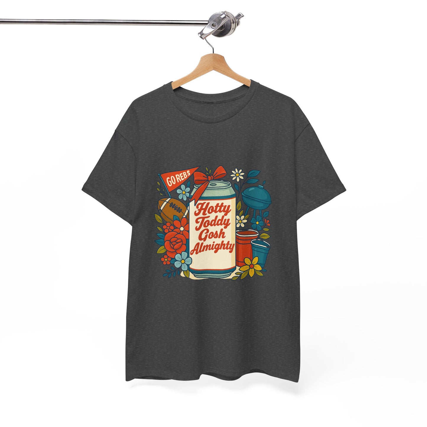 Hotty Toddy Heavy Cotton Tee - Unisex Graphic T-Shirt, Casual Wear, College Apparel, Gift for Students, Spring Break Fashion