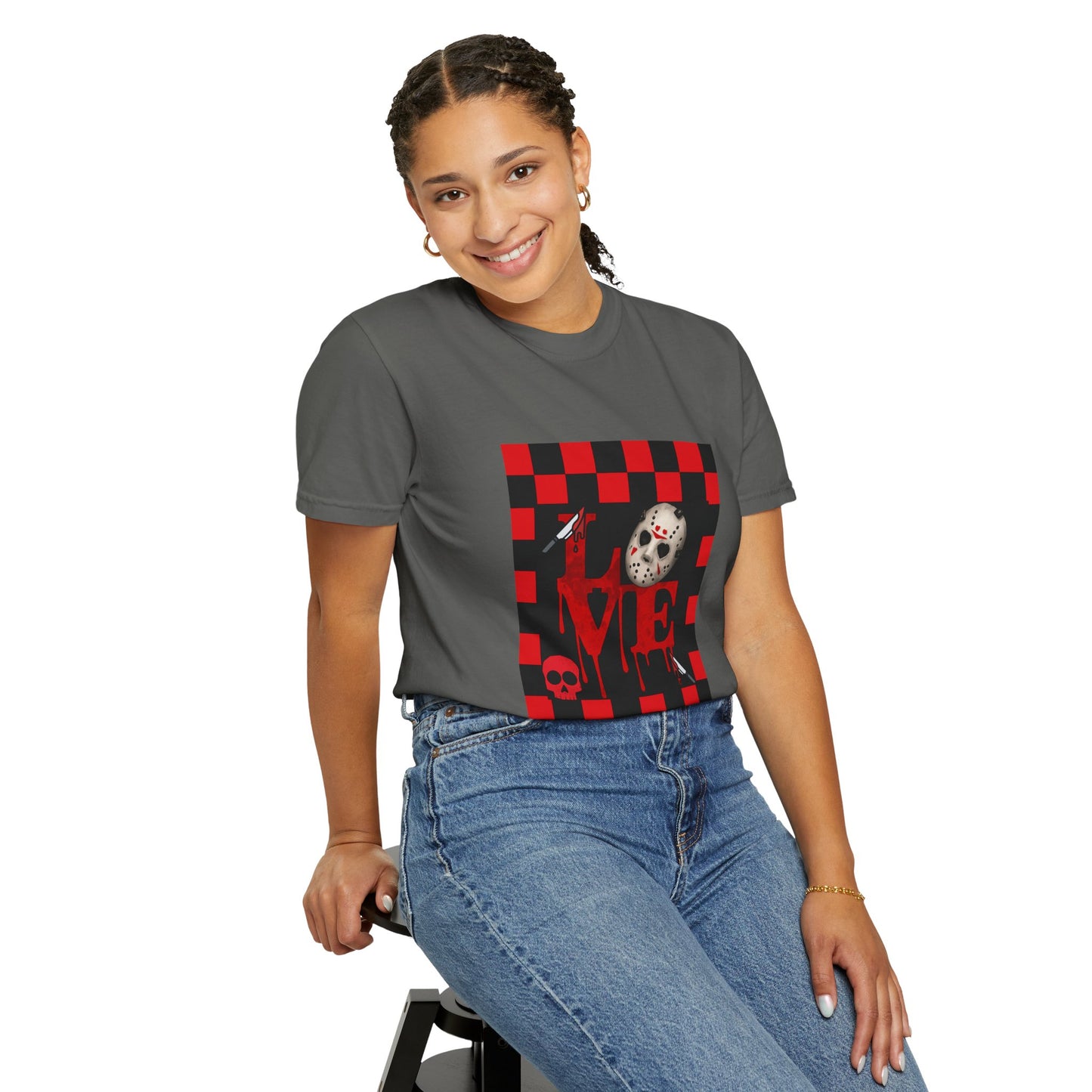 Scary Movie Mask Love Print T-Shirt