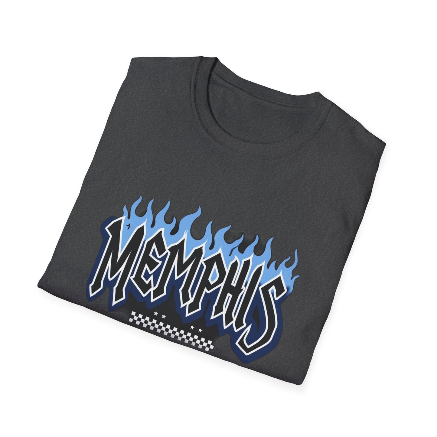 Memphis Flame Graphic T-Shirt, Unisex Tee, Casual Wear, Gift for Music Lovers, Summer Fashion, Graphic Design Shirt