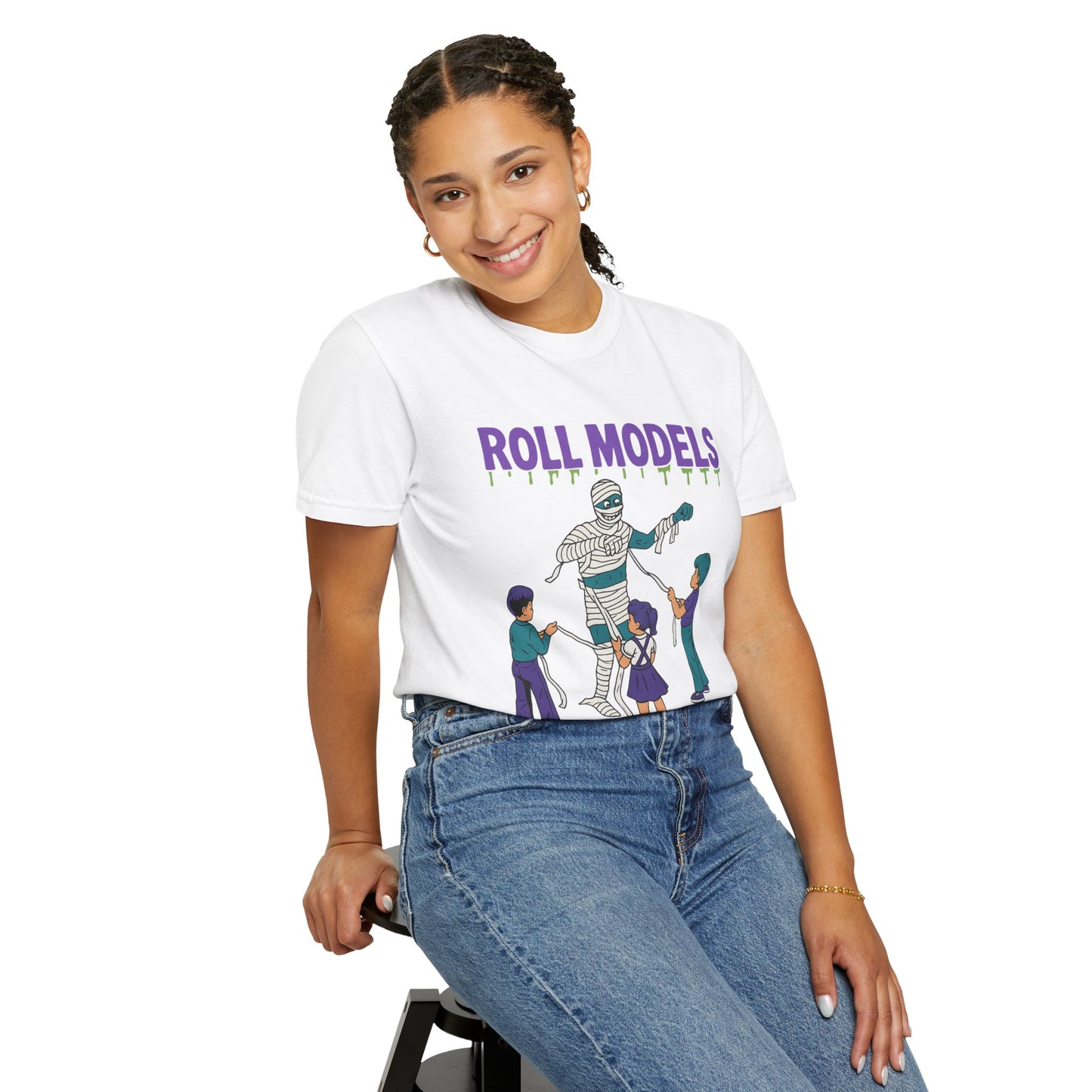 Mummy Roll Models T-Shirt, Cute Halloween Shirt, Kids Costume Tee, Family Fun Outfit, Retro Graphic Top, Vintage Style Tee