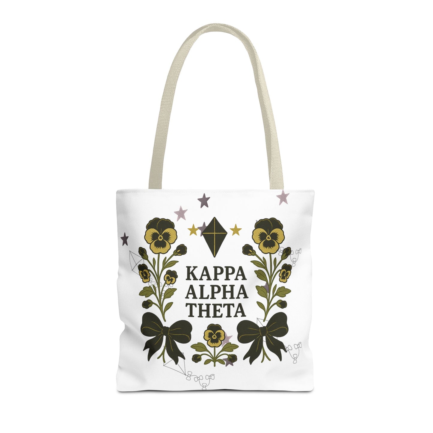 Floral Sorority Tote Bag | Kappa Alpha Theta, Eco-Friendly Bag, Gift for Sisters, College Accessory, Summer Outing Bag