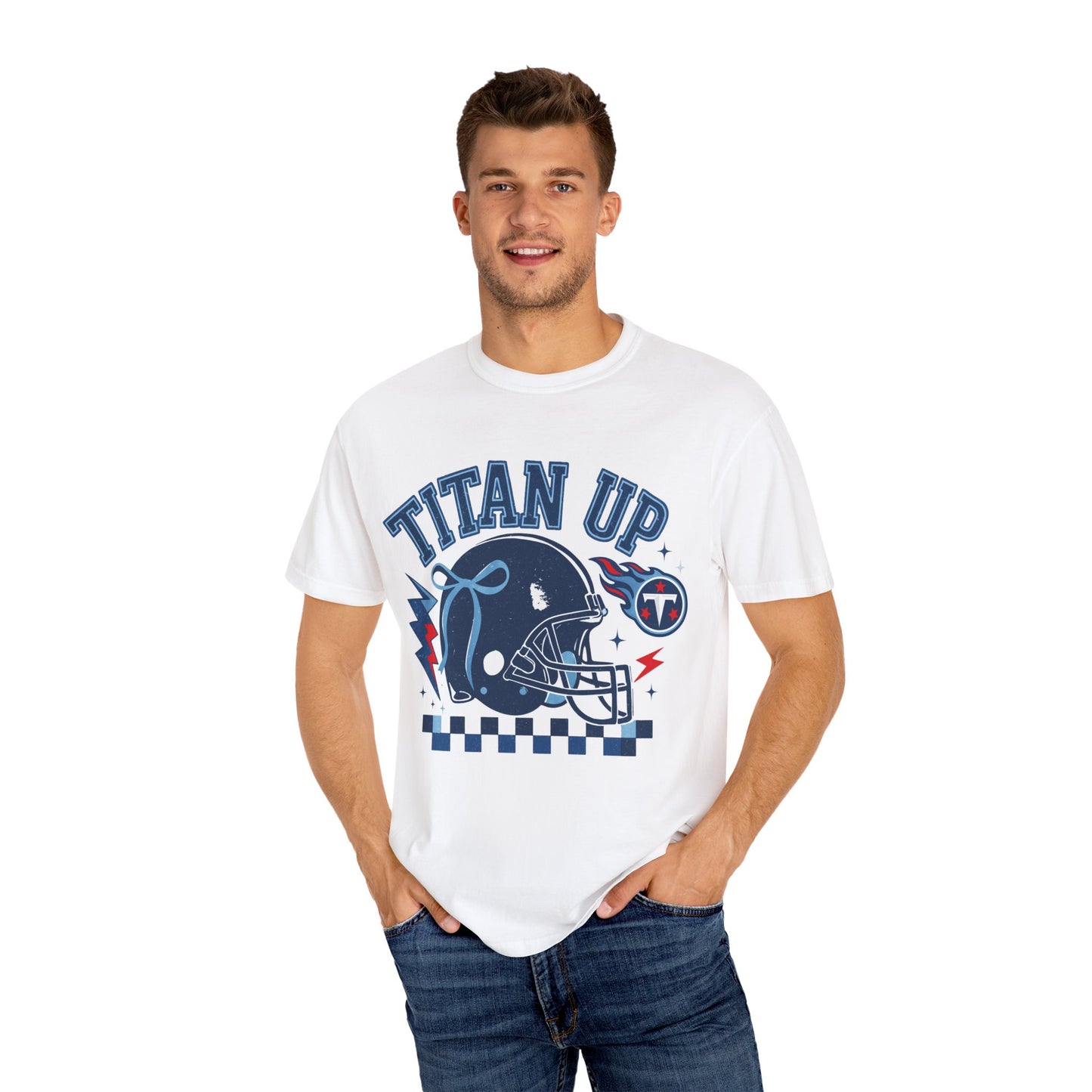 titan up tennessee Unisex Football Tee, Titan Up Shirt for Game Day, Casual Sportswear, Tailgating Apparel, Gift for Fans, Team Spirit Top