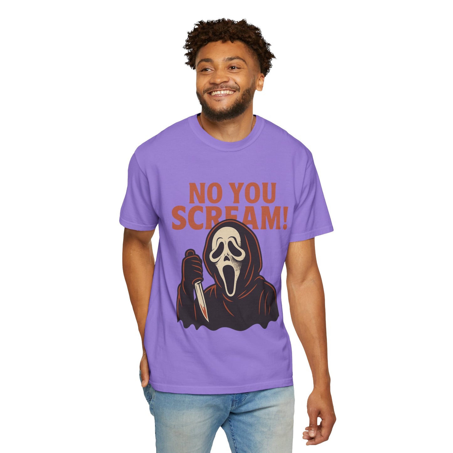 Unisex Horror-Themed T-shirt | Fun Scream Design for Halloween, Costume Parties, Movie Nights, Gift for Horror Fans
