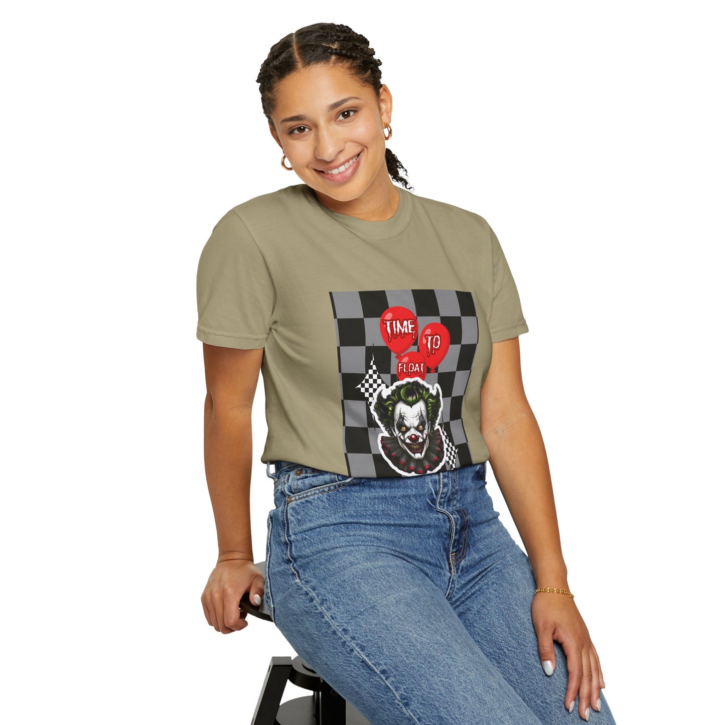 Creepy Clown Graphic T-Shirt, Halloween Costume Tee, Unisex Horror Shirt, Fun Gift for Fans, Graphic Novelty Wear, Casual Outfit