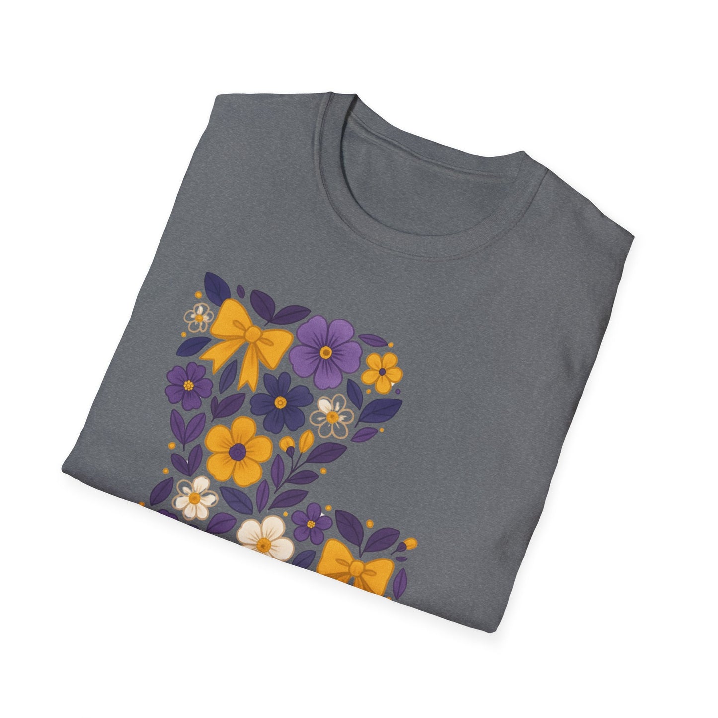 Louisiana Floral Graphic Tee, Casual Unisex T-Shirt, Spring Fashion, Gift for Nature Lovers, Summer Outfit, Southern Pride