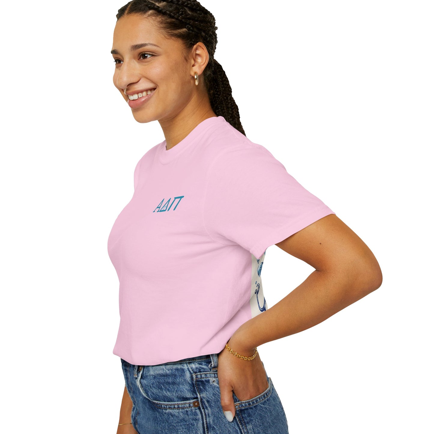 Alpha Delta Pi T-Shirt, Sorority Shirt, College Apparel, Greek Life Gift, Unisex Garment-Dyed Tee