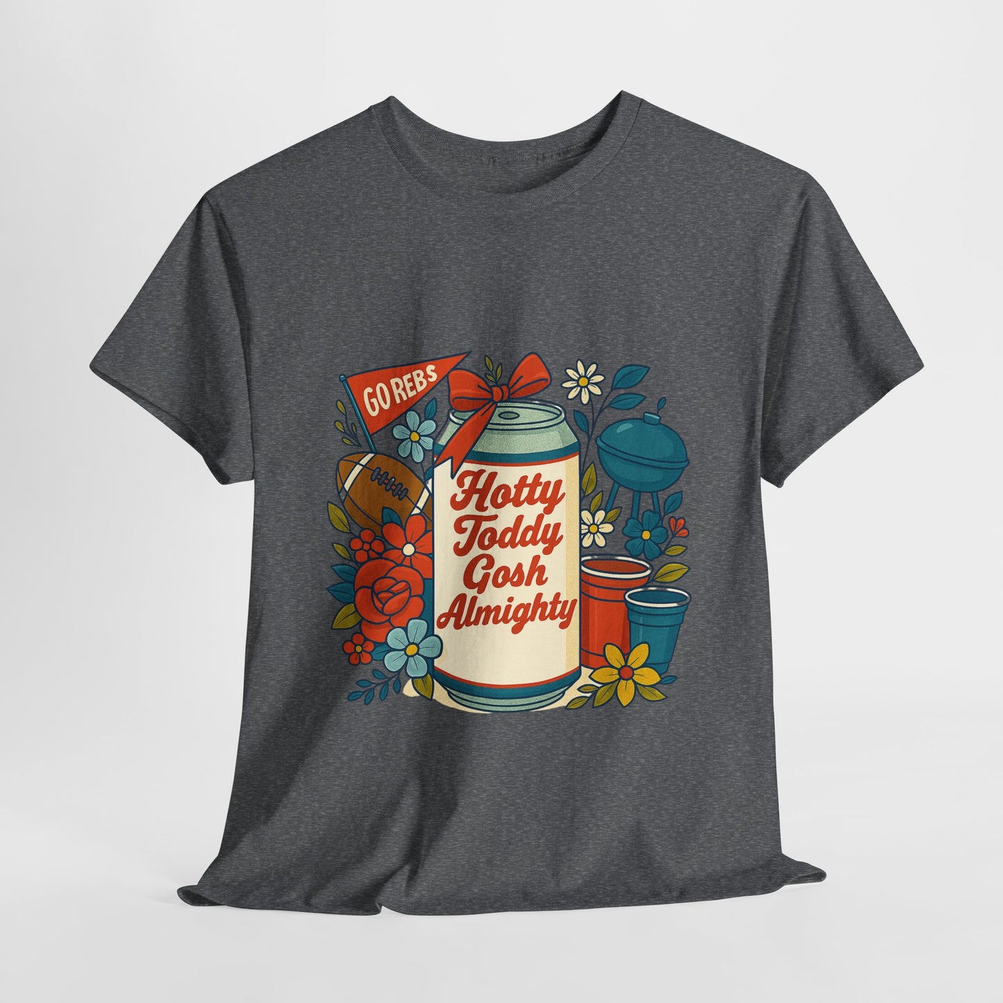 Hotty Toddy Heavy Cotton Tee - Unisex Graphic T-Shirt, Casual Wear, College Apparel, Gift for Students, Spring Break Fashion