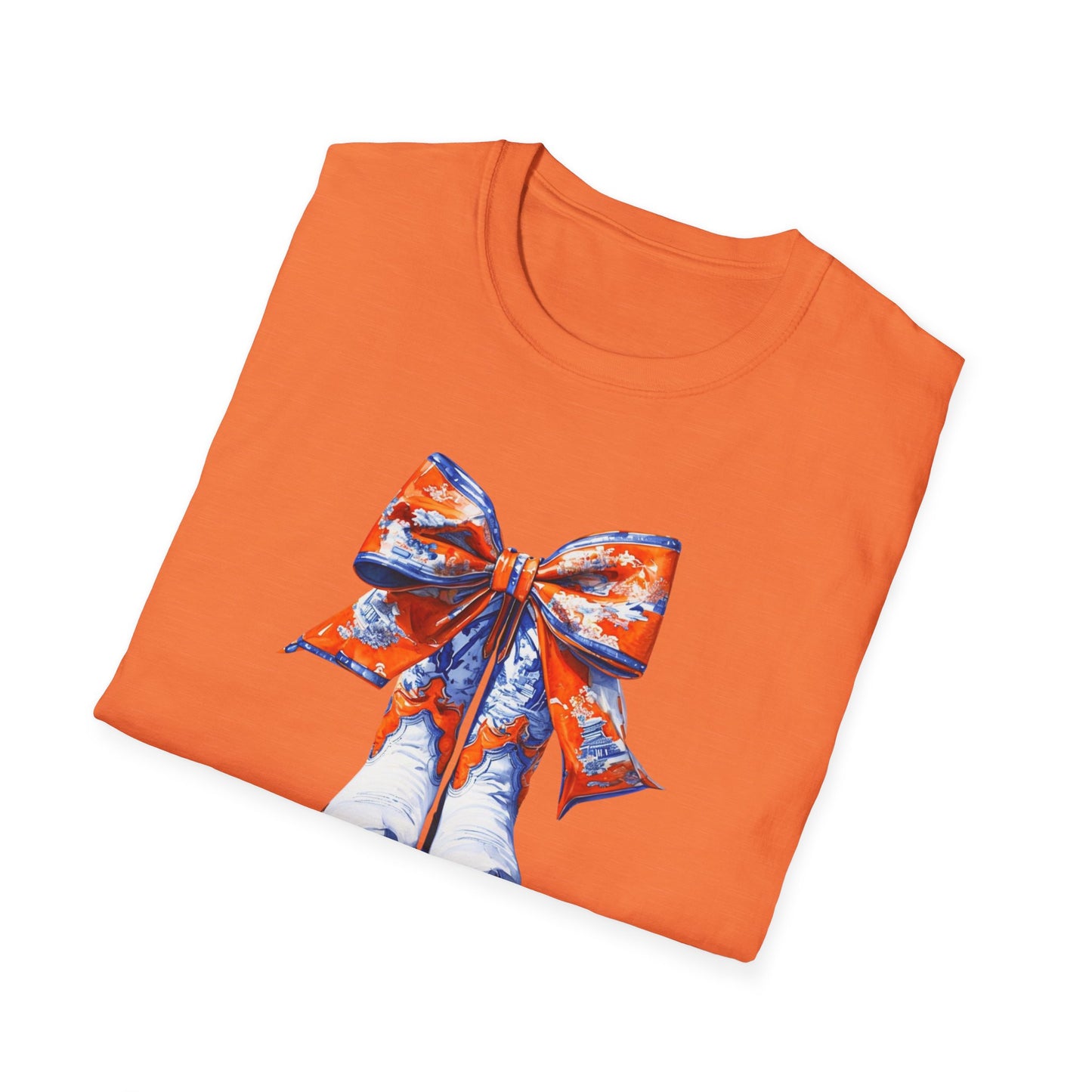 AU Coquette Boot Bow Cheerful Unisex T-Shirt with Bow Design - Perfect for Game Day, Sports Fans, Birthdays, and Casual Wear, Go Tigers!