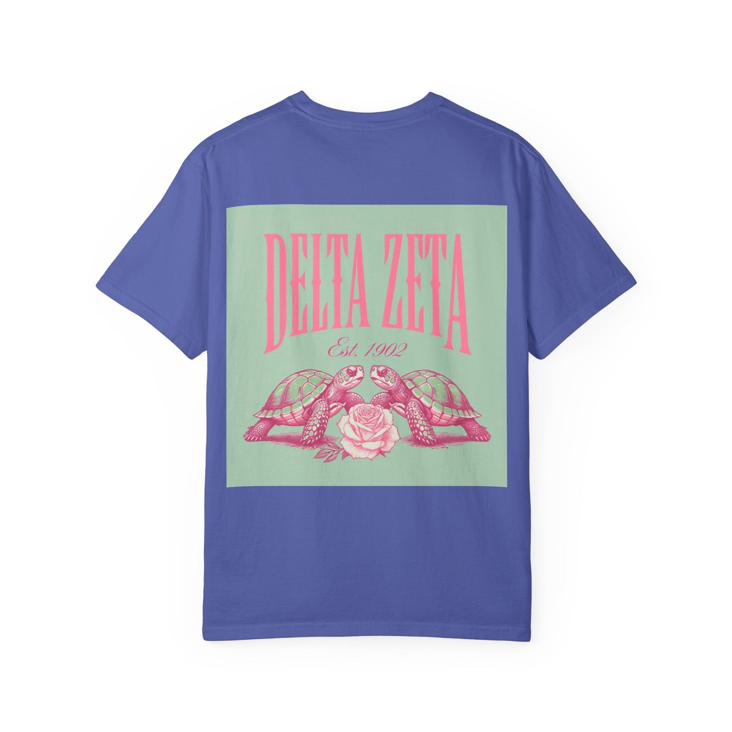 Delta Zeta Unisex T-Shirt, Sorority Shirt, Garment-Dyed Tee, Cute College Top, Sisterhood Apparel, Gift for Sorority Sisters