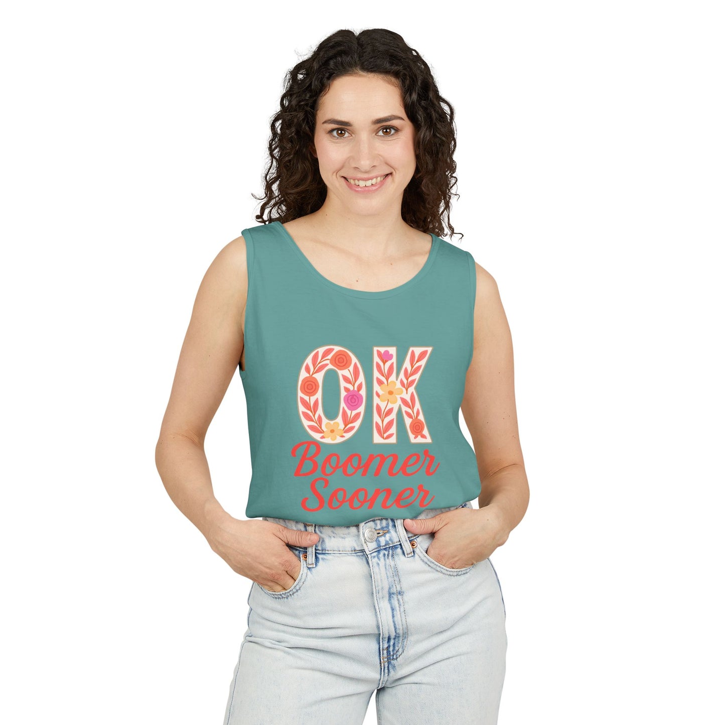Oklahoma Comfort Colors Tank, Trendy Garment-Dyed Tank Top, OK Boomer Sooner, Casual Summer Wear, Gift for Graduates