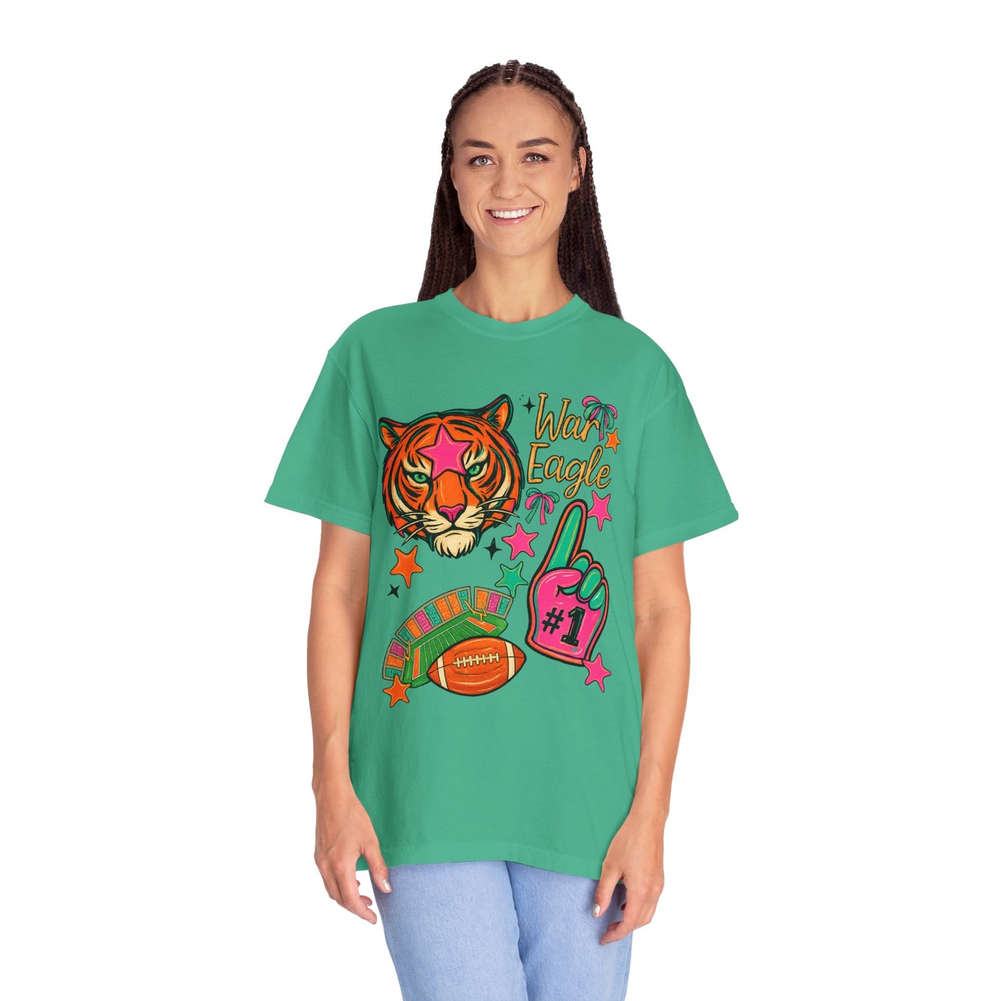 Vintage Preppy Tiger Football Game Day Unisex T-shirt
