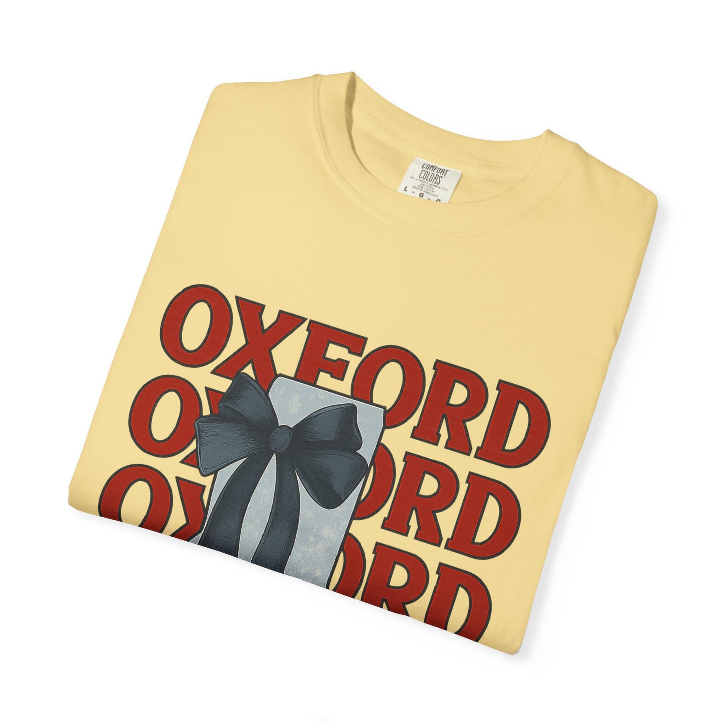 Oxford Bow Graphic Tee, Casual Unisex T-shirt, Gift for Students, College Apparel, Trendy Fashion Top, Birthday Gift