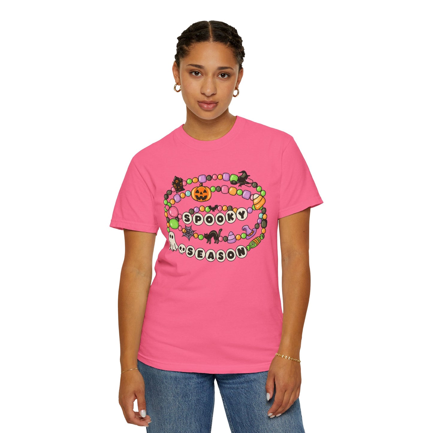 Spooky Season Friendship Bracelet T-shirt | Halloween Fun, Unisex Tee