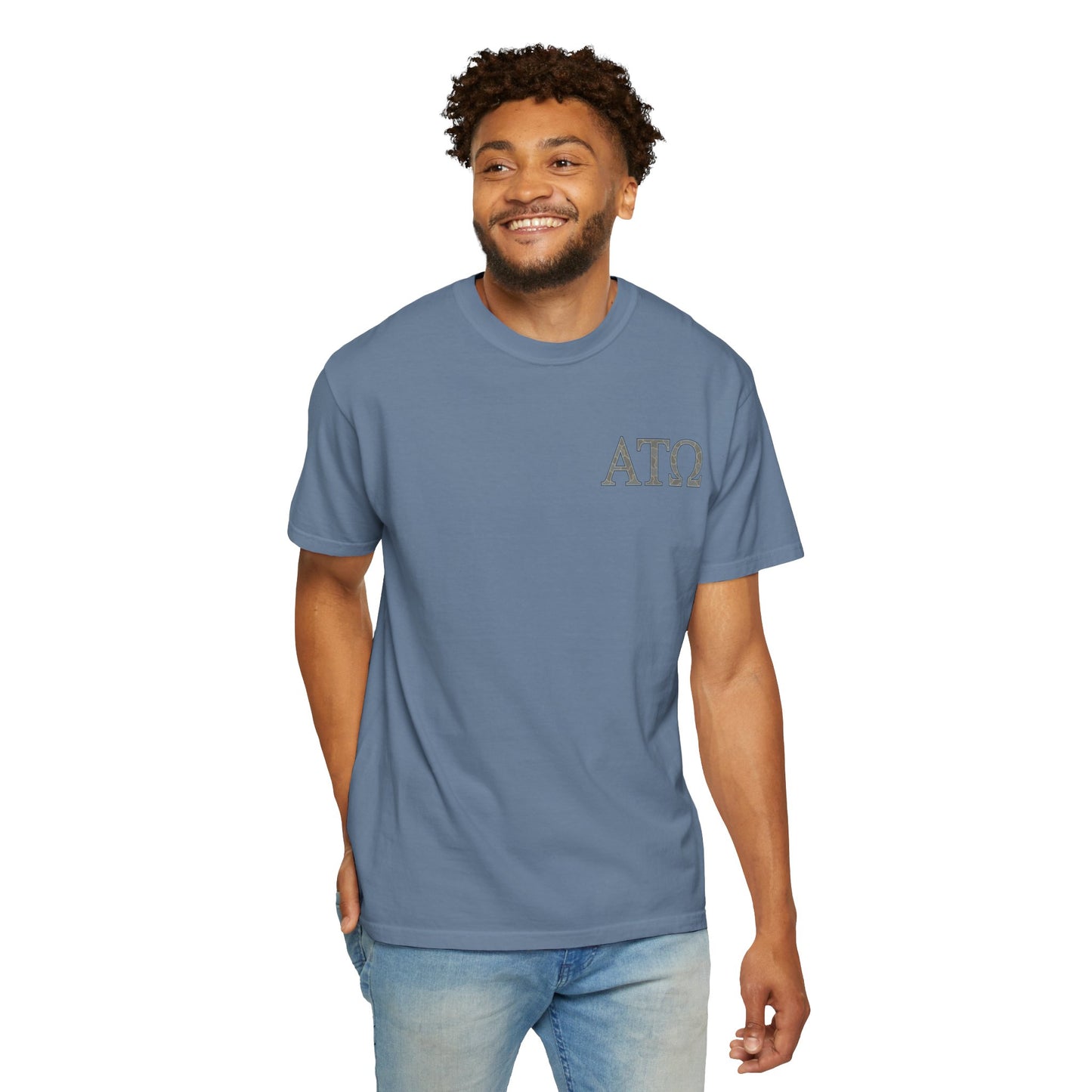 AlphaTauOmega Garment-Dyed T-shirt | Unisex Casual Tee for Fraternity Events, Gifts, College Life, Brotherhood, Greek Life