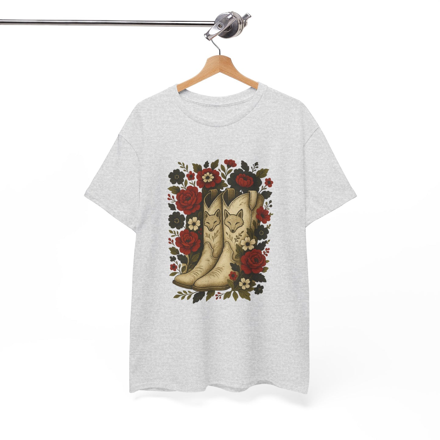 AR State Red Wolves Vintage Floral Cowboy Boots Tee