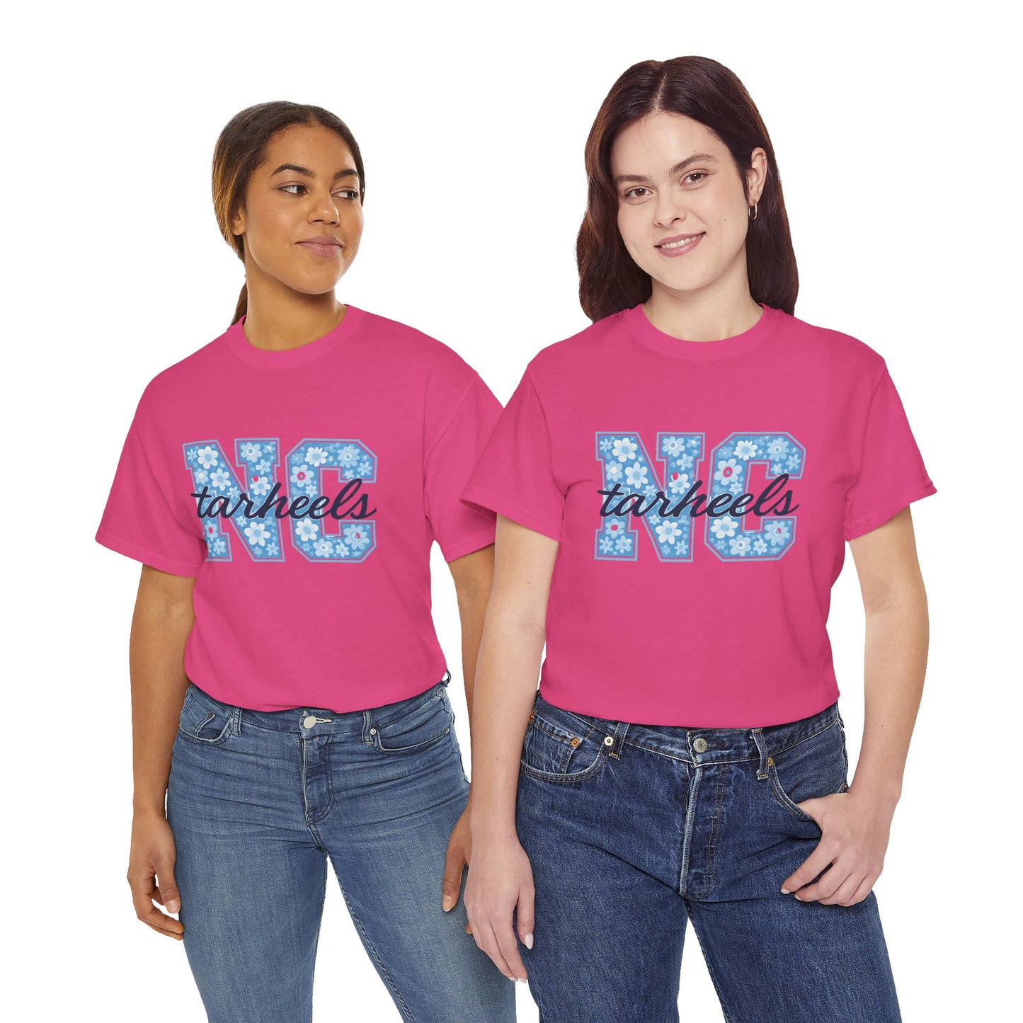 North Carolina Tarheels Unisex Heavy Cotton Tee, College Spirit Wear, Men's and Women's Casual T-Shirt, School Pride Apparel, Gift for Fans