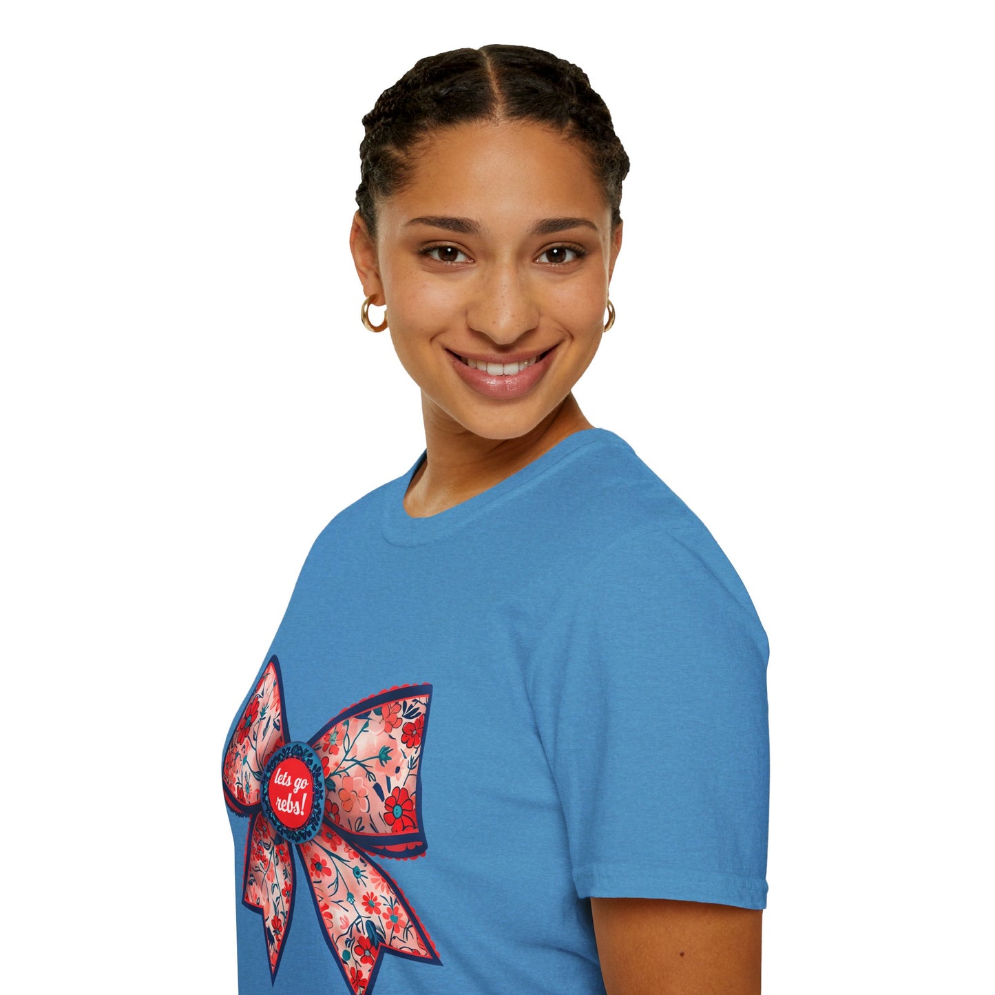 Go rebs coquette bow, Floral Bow T-Shirt | Gift for Her, Casual Wear, Birthday Party, Spring Fashion, Cute Graphic Tee