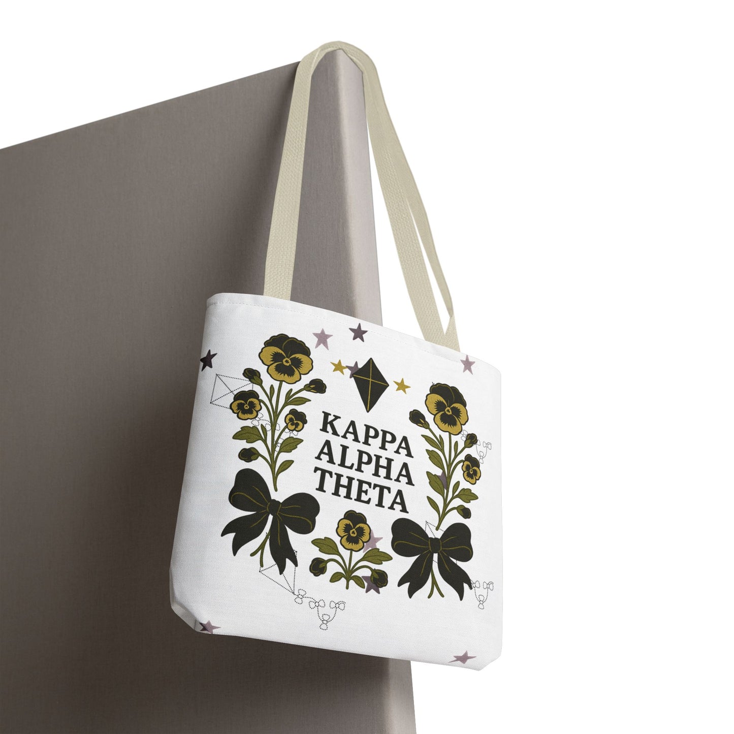 Floral Sorority Tote Bag | Kappa Alpha Theta, Eco-Friendly Bag, Gift for Sisters, College Accessory, Summer Outing Bag