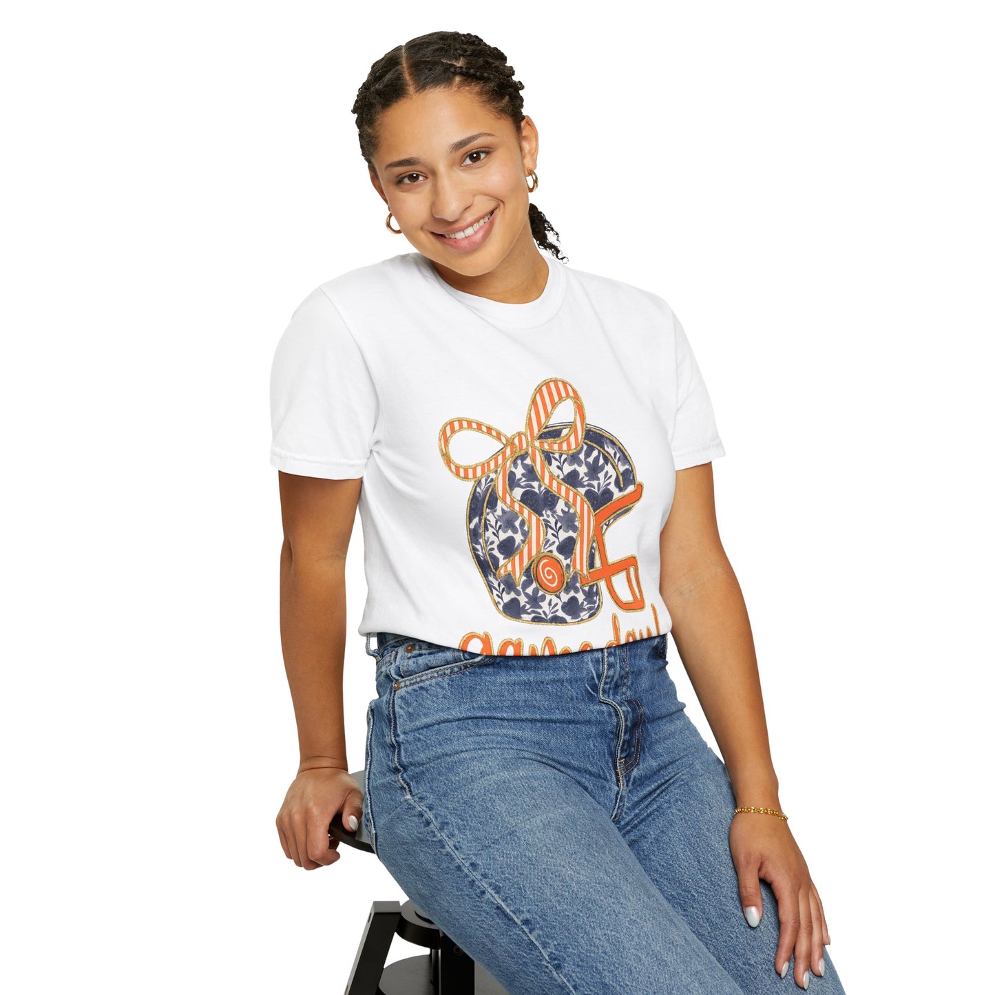 Game Day Coquette Style, Football Helmet T-Shirt | Unisex Sports Tee for Football Fans | Perfect for Tailgating, Game Everyday Wear