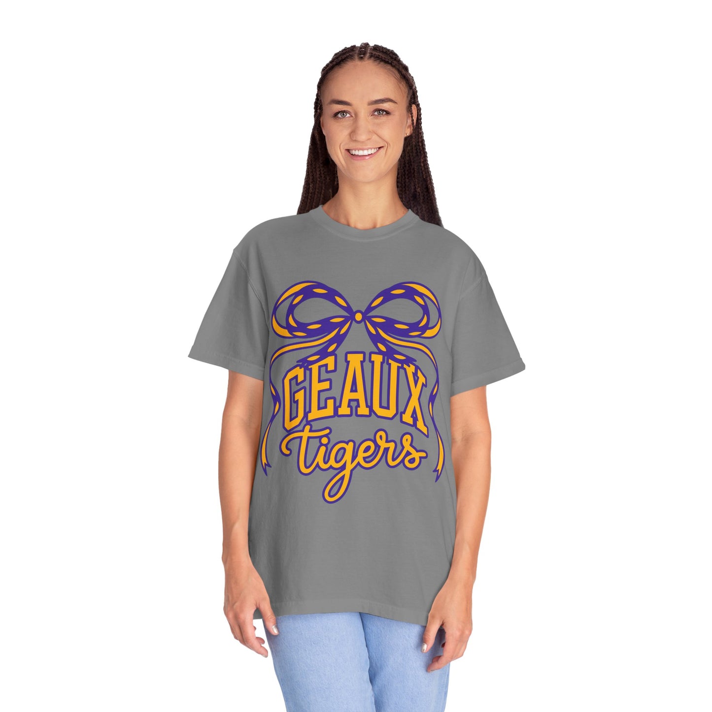 Géaux Tigers Garment-Dyed T-Shirt, Unisex Tee, LSU Spirit Wear, College Apparel, Game Day Outfit, Casual Style