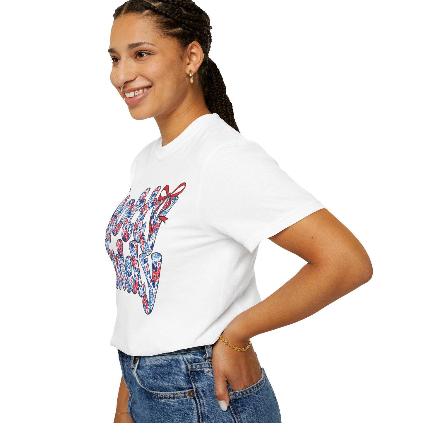 Floral Hotty Toddy Coquette Bow T-Shirt