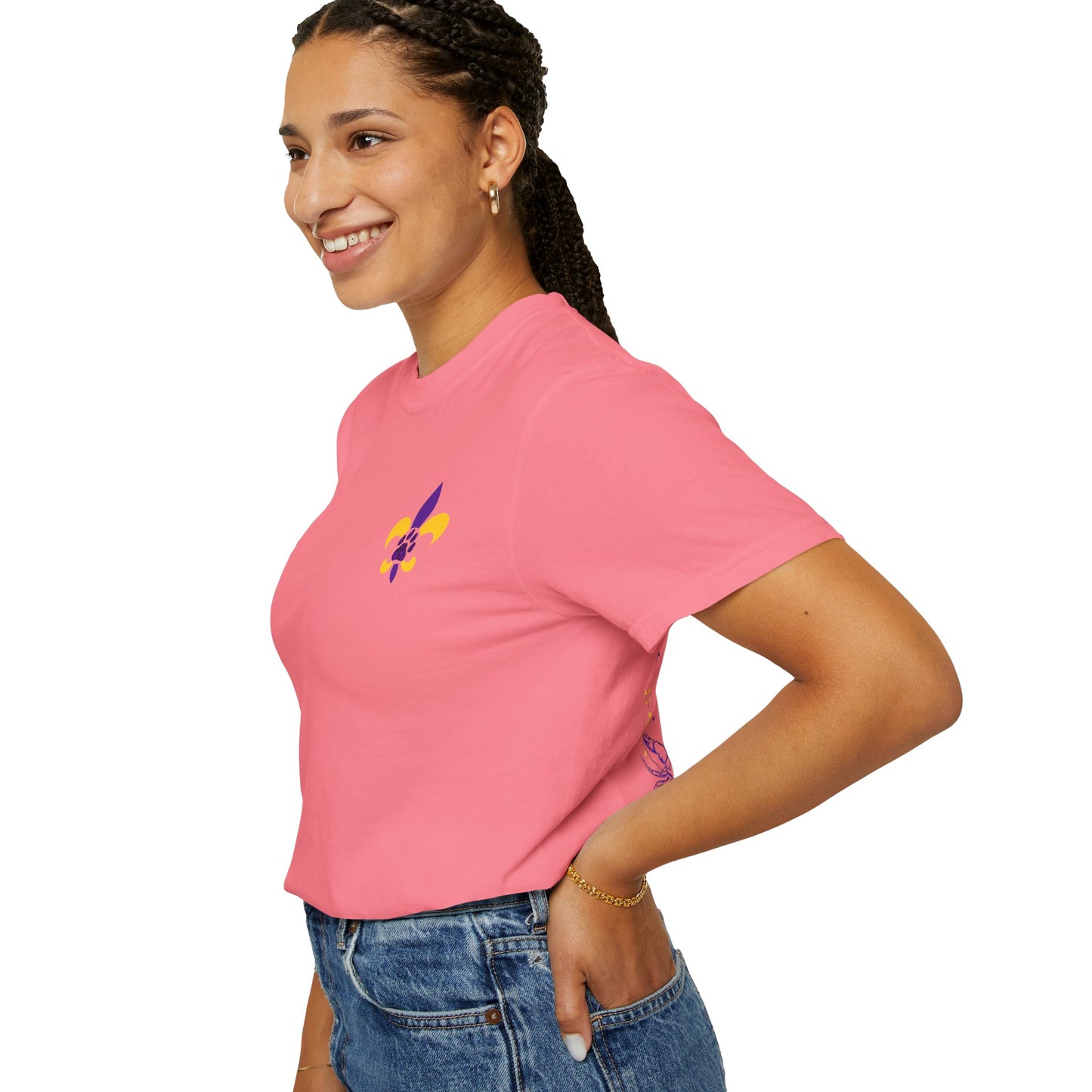Baton Rouge Spirit T-Shirt - Unisex Garment-Dyed Tee for Game Day, College Football, Mardi Gras, Team Pride, Casual Wear