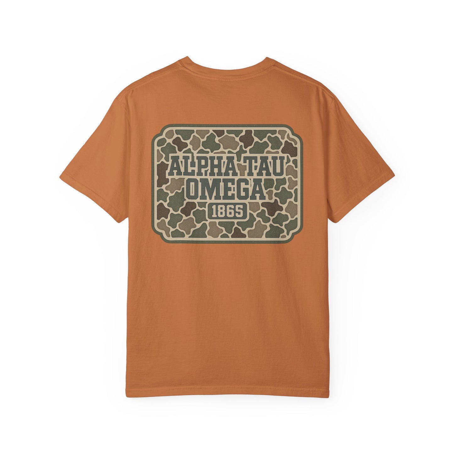 AlphaTauOmega Garment-Dyed T-shirt | Unisex Casual Tee for Fraternity Events, Gifts, College Life, Brotherhood, Greek Life