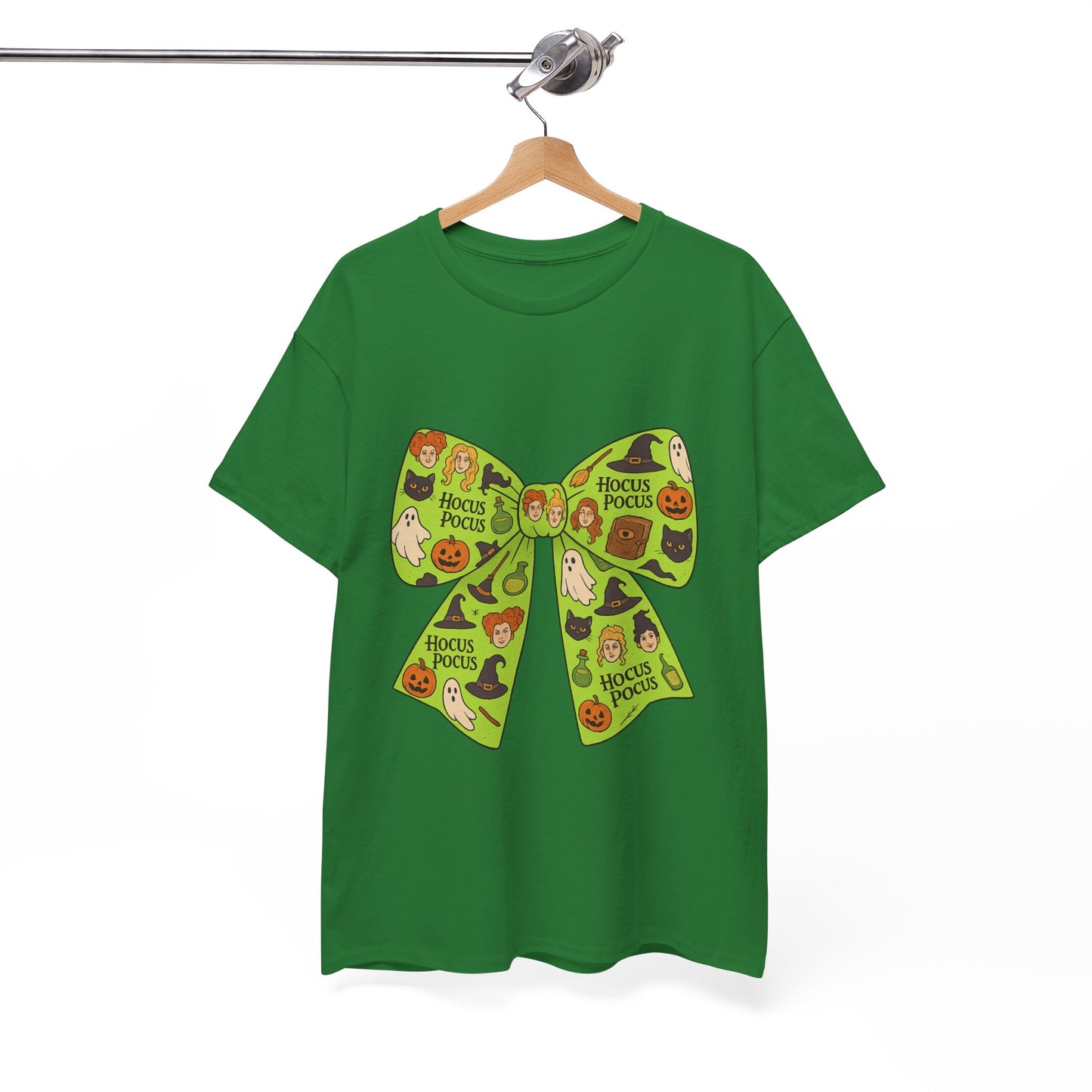 Halloween Graphic Tee, Spooky Season Unisex Shirt, Hocus Pocus Bow Tee, Autumn Style Shirt, Trick or Treat Apparel