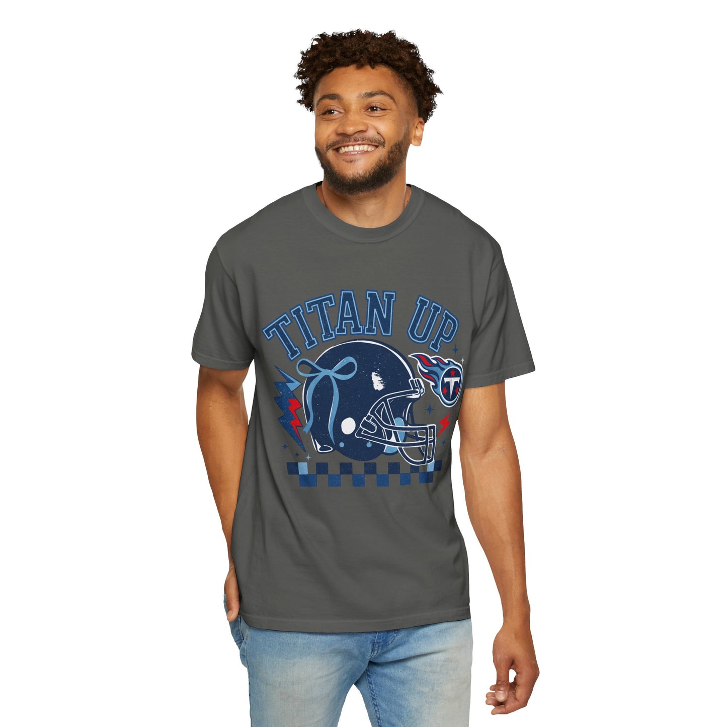 titan up tennessee Unisex Football Tee, Titan Up Shirt for Game Day, Casual Sportswear, Tailgating Apparel, Gift for Fans, Team Spirit Top