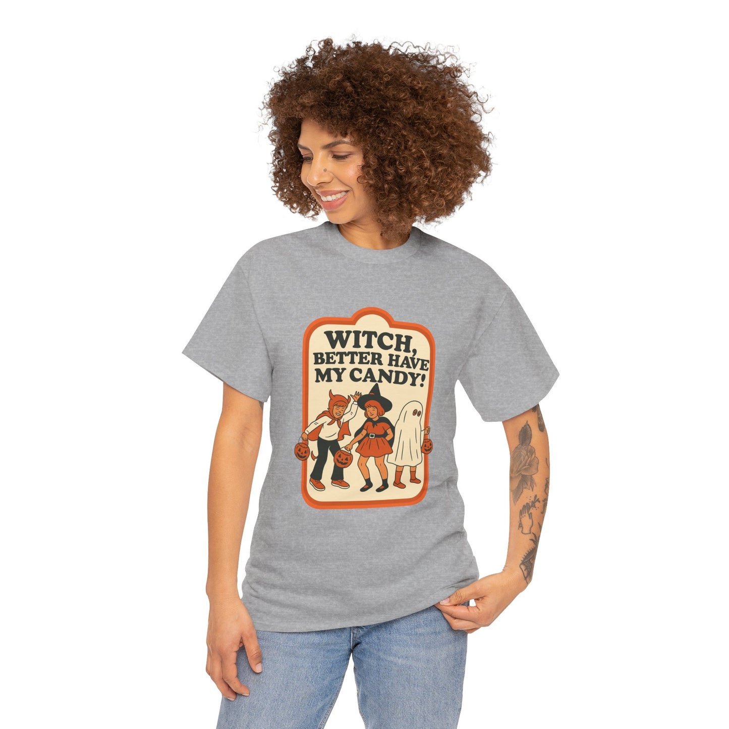 Halloween Witch Candy Tee - Unisex Cotton Shirt