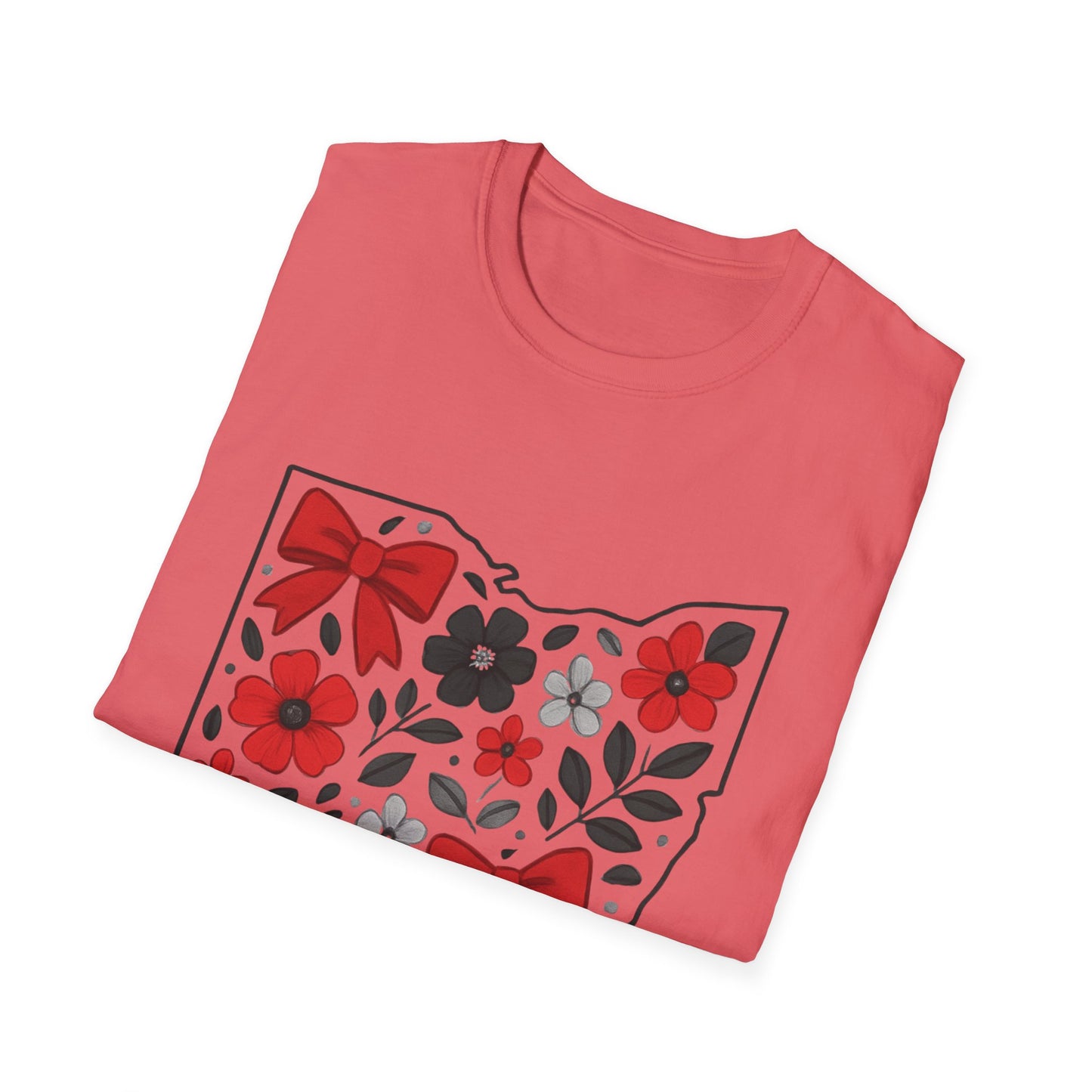 Ohio Floral T-Shirt, Unisex Tees, Gift for Her, Vintage Style, Summer Wardrobe Essential, State Pride