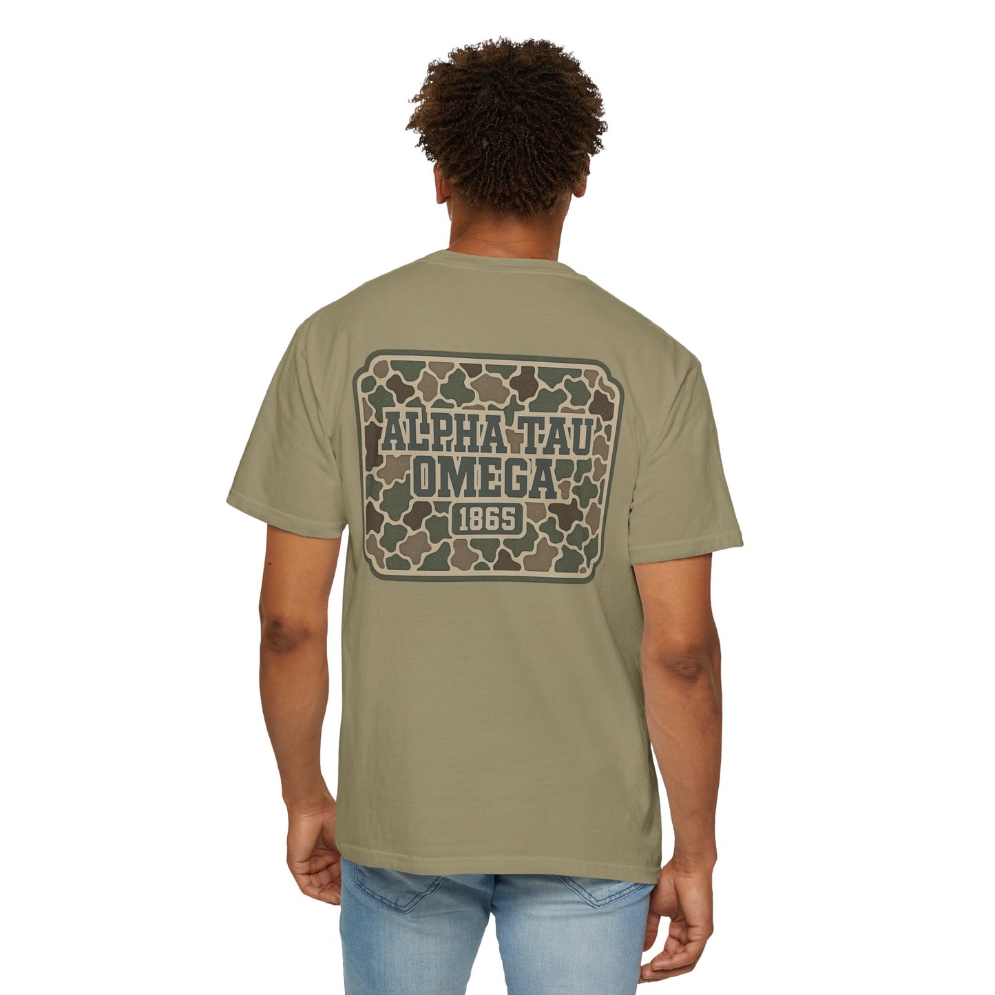 AlphaTauOmega Garment-Dyed T-shirt | Unisex Casual Tee for Fraternity Events, Gifts, College Life, Brotherhood, Greek Life