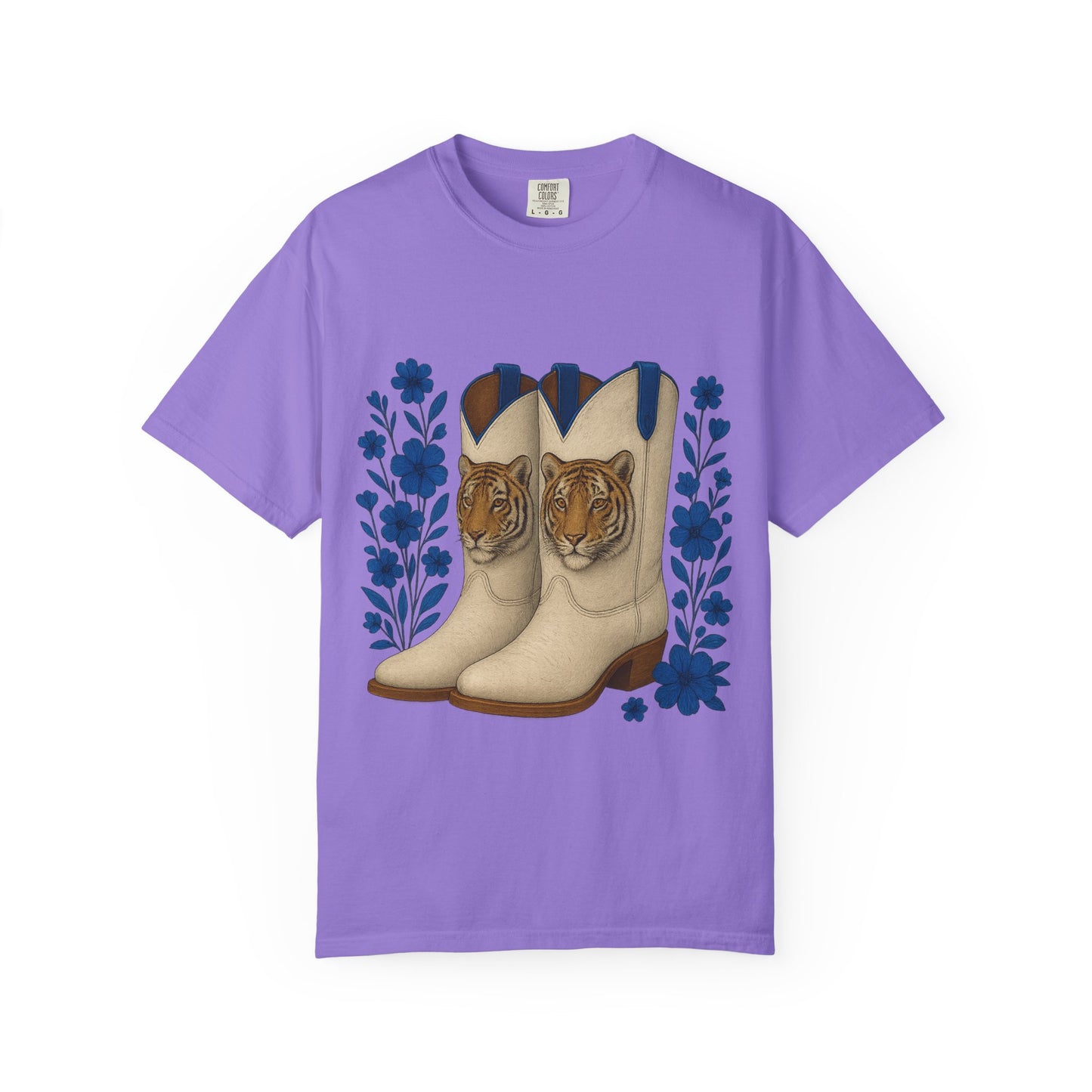 Graphic T-Shirt - Cowboy Boots & Tigress, Unisex Tee, Vintage Country Style-Memphis Tiger Fan