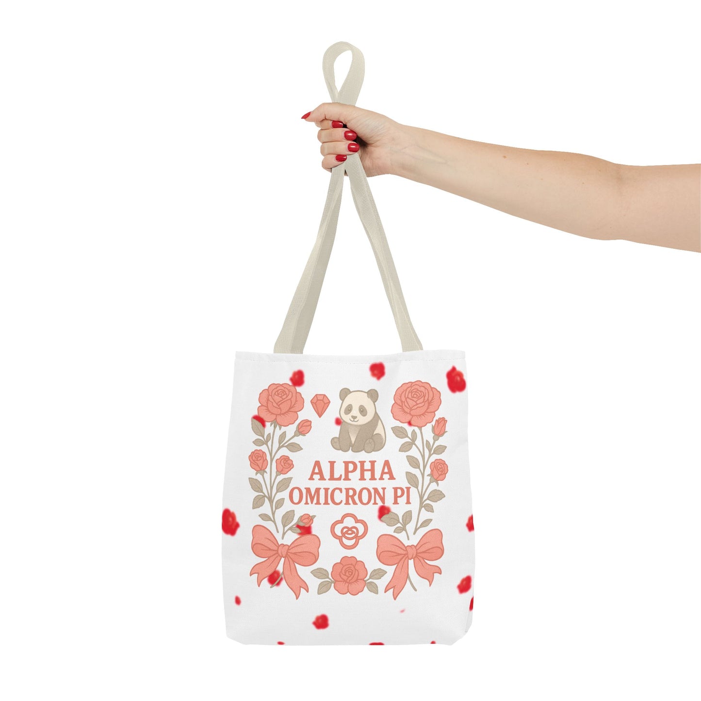 Floral Alpha Omicron Pi Tote Bag, Sorority Tote, Gift for Sisters, College Bag, Cute Everyday Tote