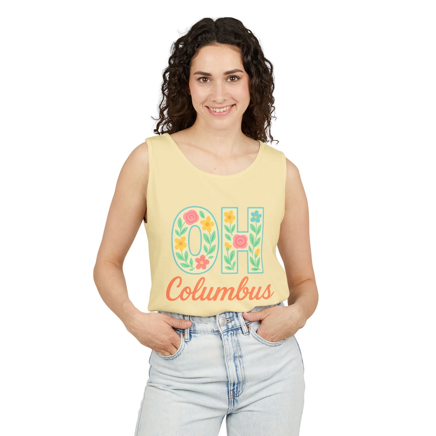 Ohio Spirit Unisex Garment-Dyed Tank Top, College Sports, Casual Wear, Gift for Graduates, Team Pride, Comfort Colors, Graduation Gift, Go Bucks