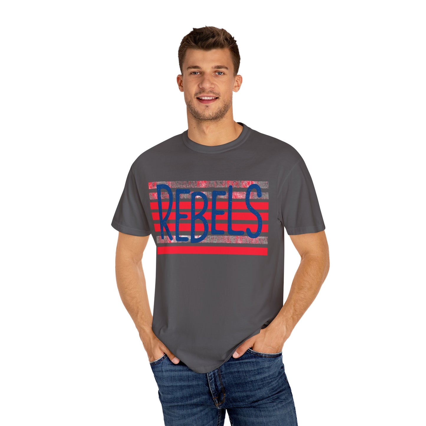 Rebels T-Shirt, Vintage Style Tee, Unisex Graphic Shirt, Summer Fashion, Independence Day Apparel, Football Game Day, Hotty Toddy