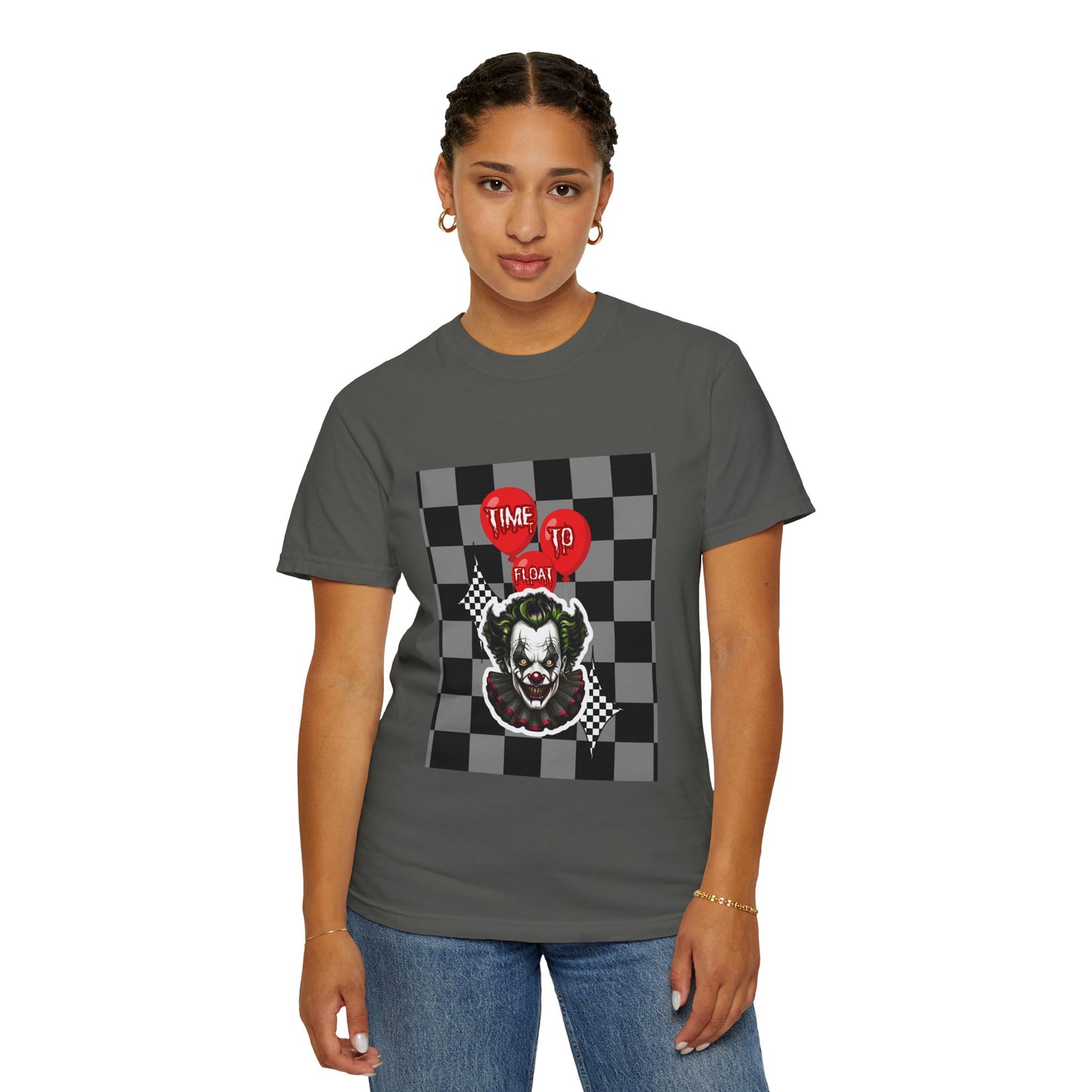 Creepy Clown Graphic T-Shirt, Halloween Costume Tee, Unisex Horror Shirt, Fun Gift for Fans, Graphic Novelty Wear, Casual Outfit