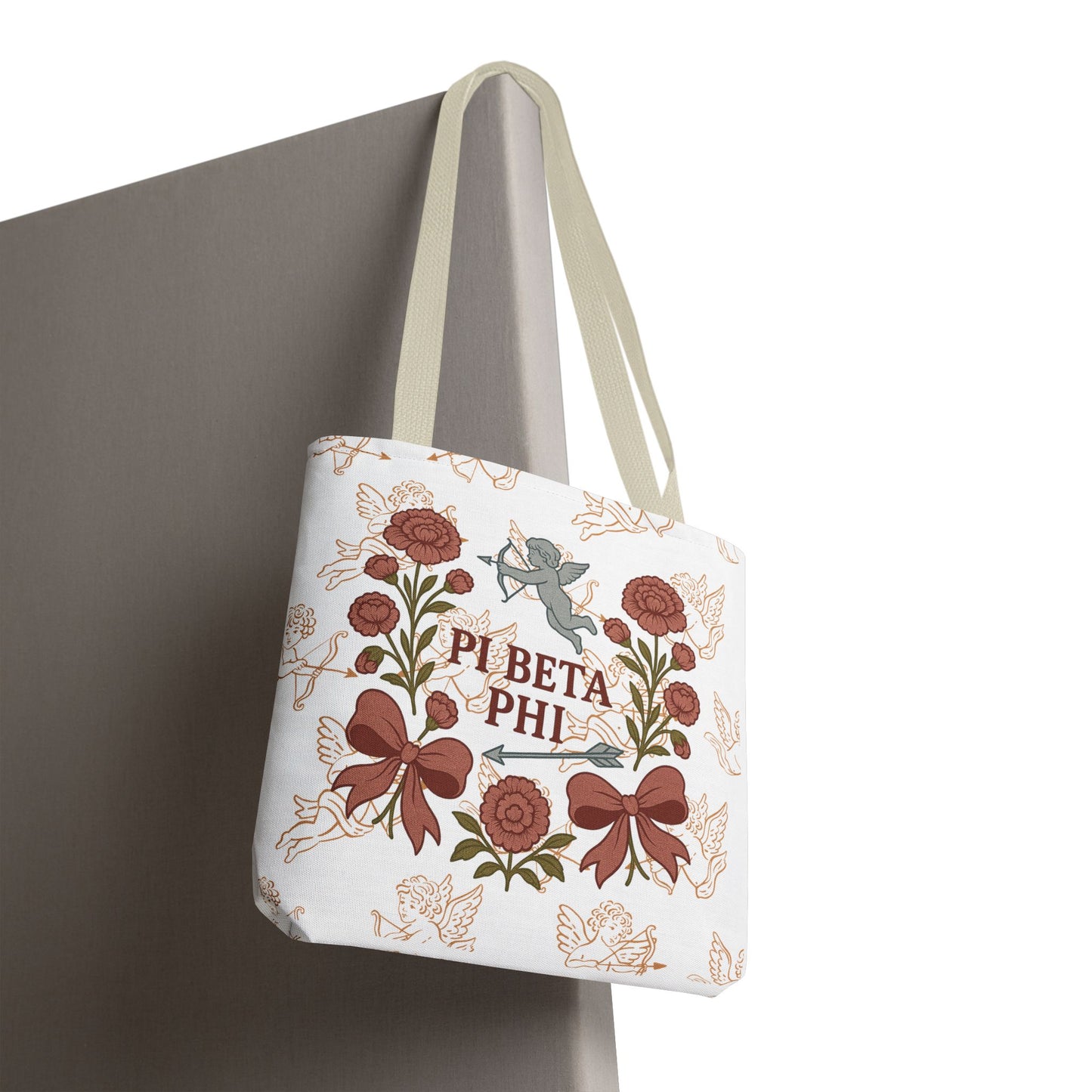 Floral Pi Phi Sorority Tote Bag
