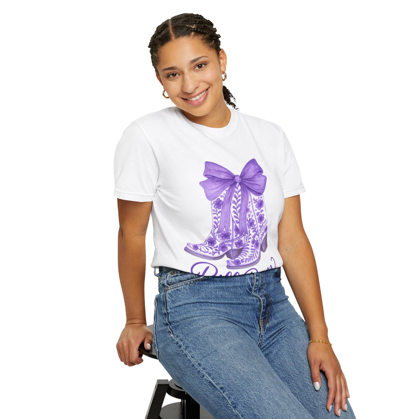 Purple Cowboy Boots T-Shirt | Western Style Tee, Festival Wear, Country Music Shirt, Gift for Horse Lovers, Casual Chic