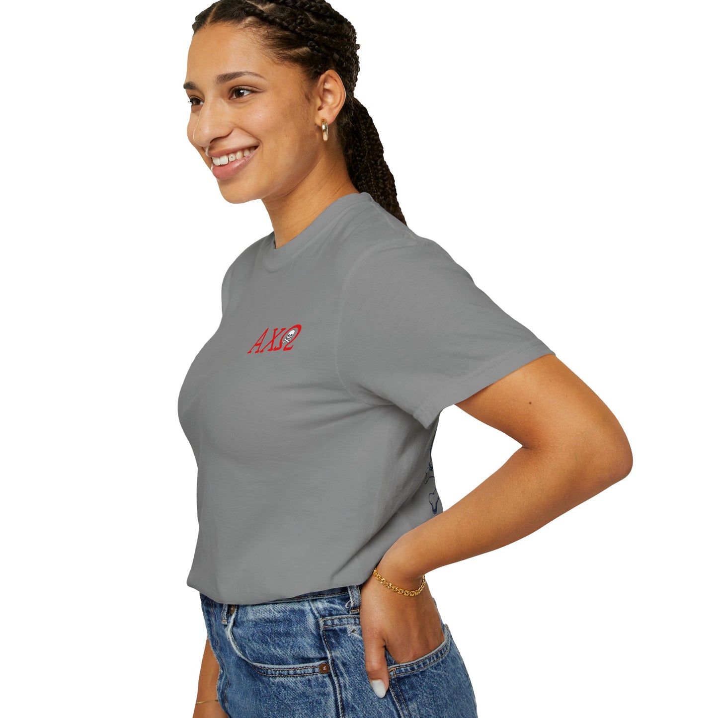 Alpha Chi Omega Garment-Dyed T-shirt, Unisex College Apparel, Sorority Shirt, Graduation Gift, Vintage Style Tee