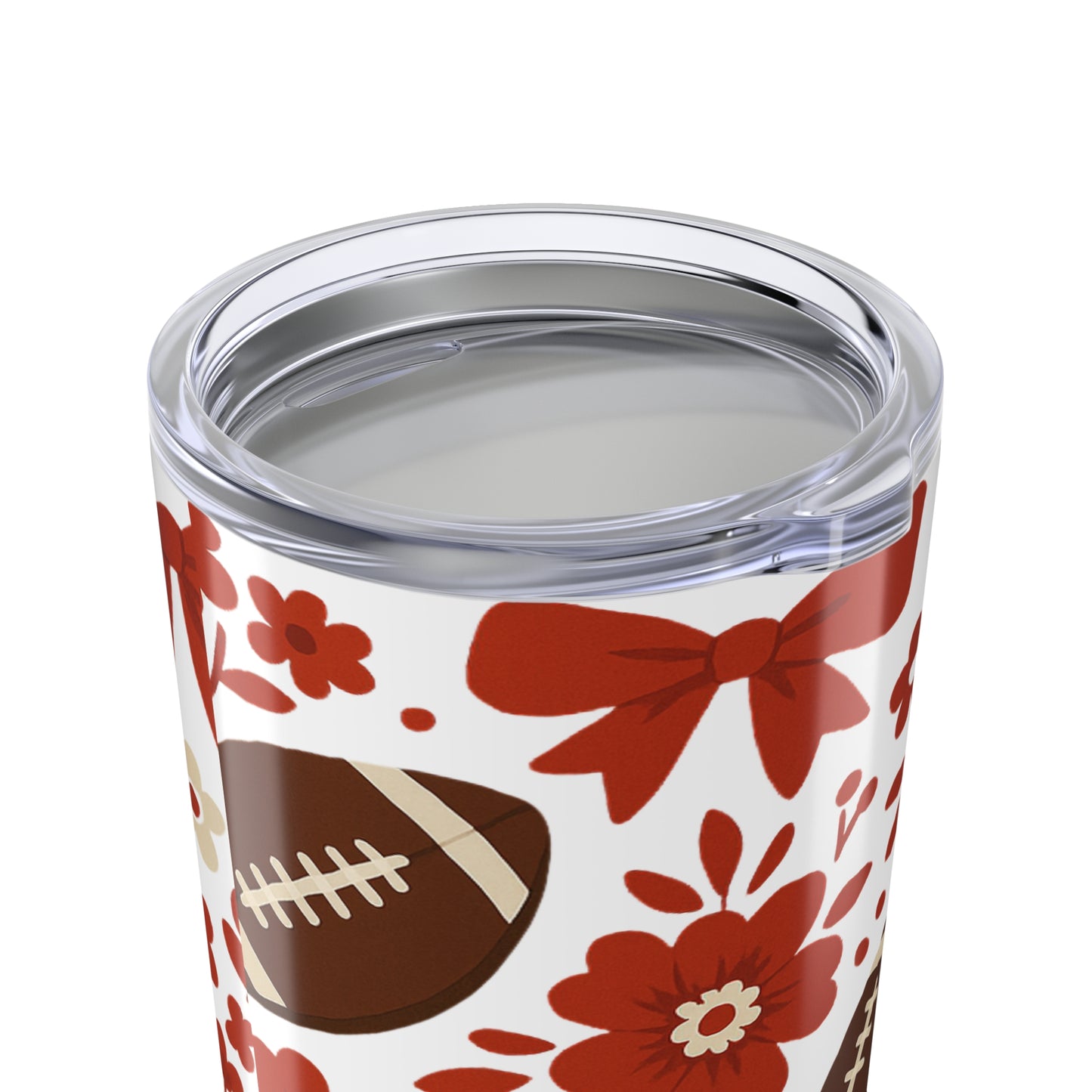 Floral Football Tumbler, Perfect for Game Day, Sports Fans, Gifts, Floral Design, Alabama Fan, Bama Game Day