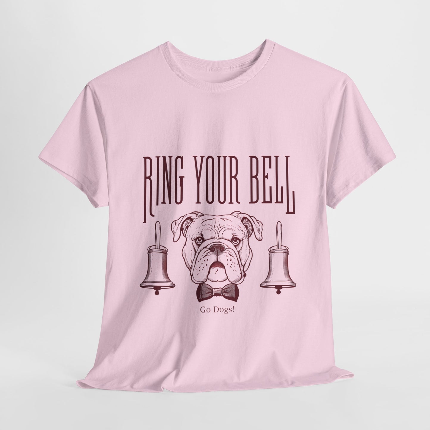 Dog Lover's Unisex Heavy Cotton Tee | 'Ring Your Bell' Shirt, Bulldog Tee, Pet Owner Gift, Funny Dog Apparel, Casual Wear