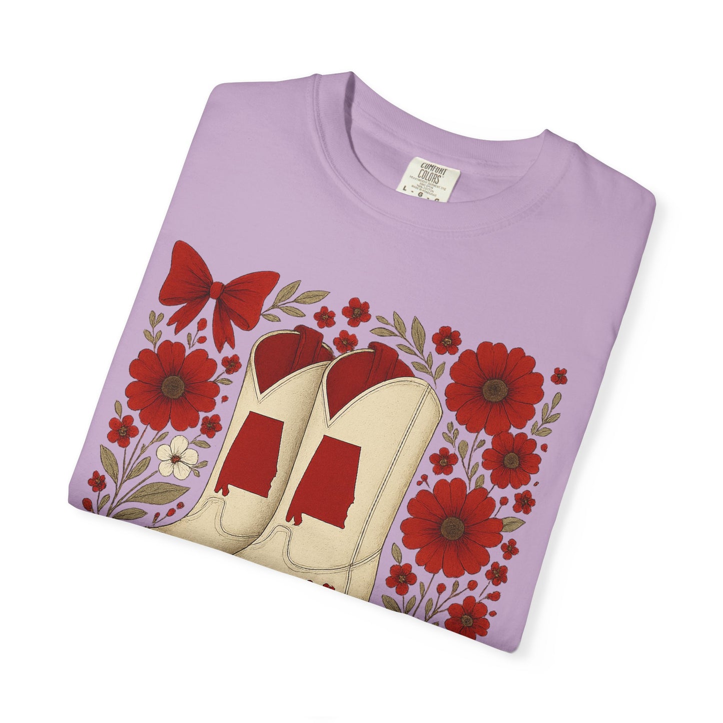 Vintage Cowboy Boots Floral Unisex T-shirt - Alabama Fan, Bama Game Day