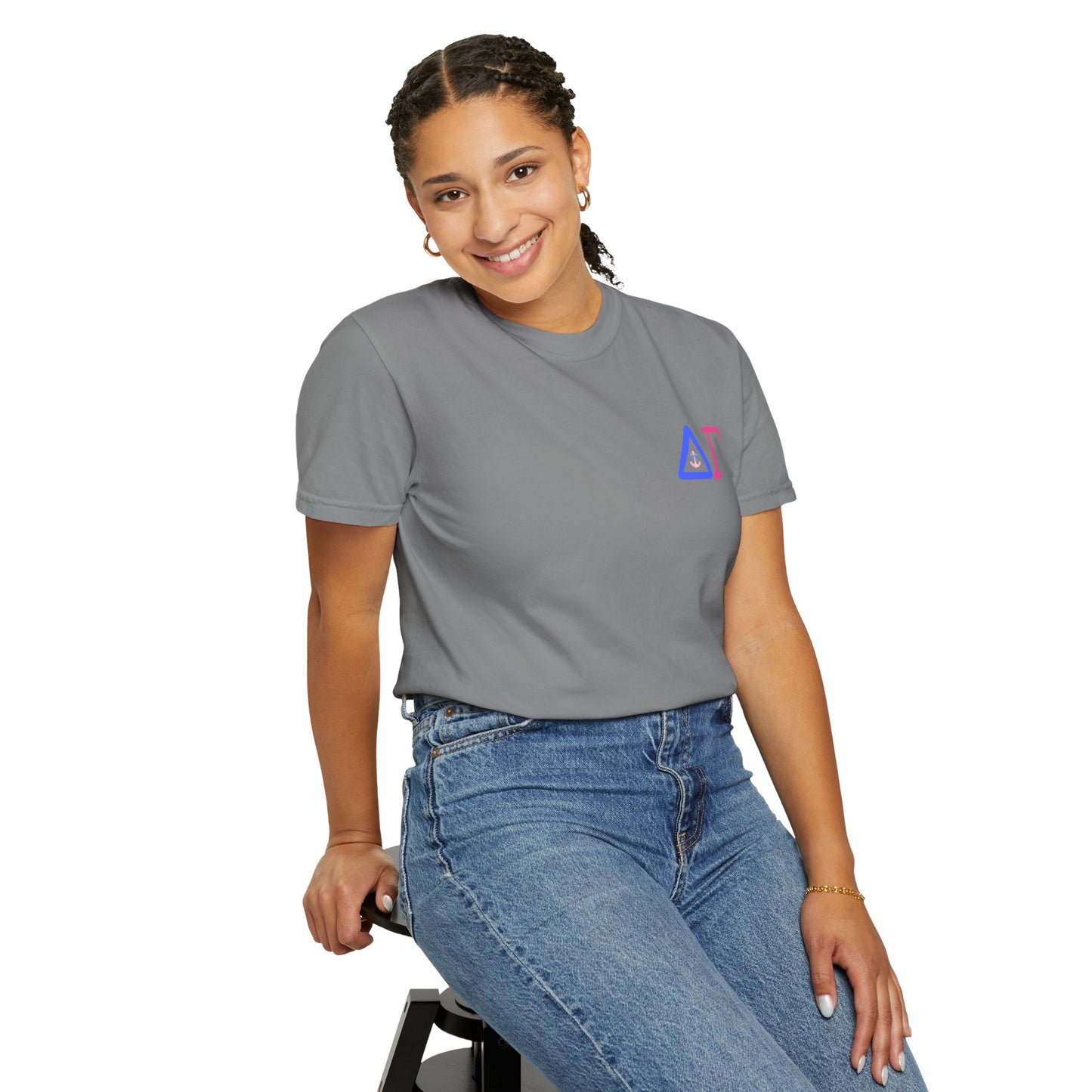 Delta Gamma Unisex Garment-Dyed T-Shirt, Sorority Pride Shirt, Nautical Design Tee, Perfect for Recruitment and Celebrations, Gift Idea
