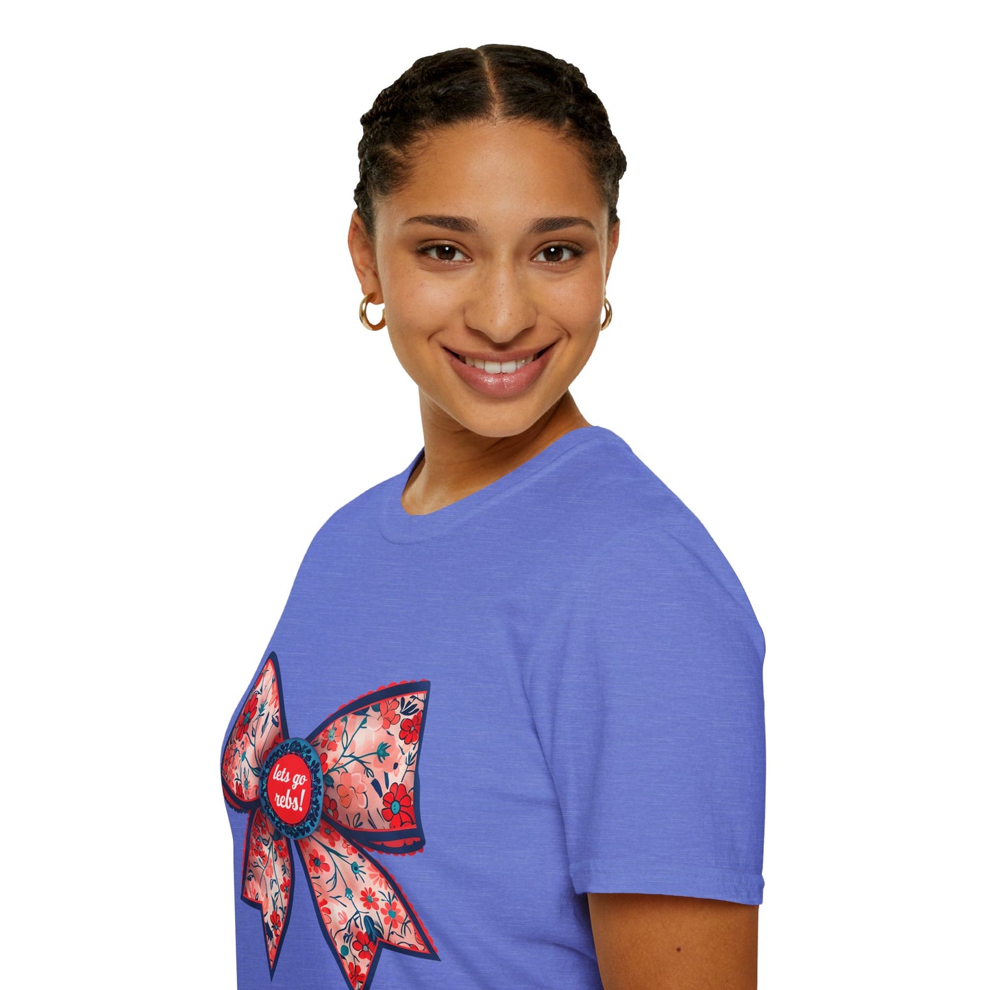 Go rebs coquette bow, Floral Bow T-Shirt | Gift for Her, Casual Wear, Birthday Party, Spring Fashion, Cute Graphic Tee