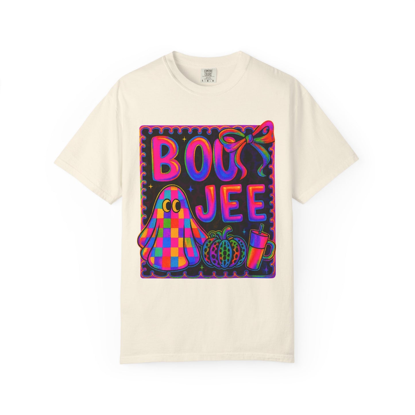BOOJee Retro Comfort Colors, Garment-Dyed T-shirt, Colorful Graphic Tee, Unisex Streetwear, Fun Gift, Festival Fashion, Vegan Style