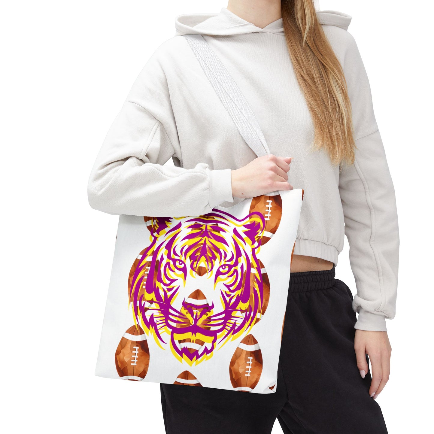 Vibrant Tiger Print Tote Bag - LSU Fans Gift